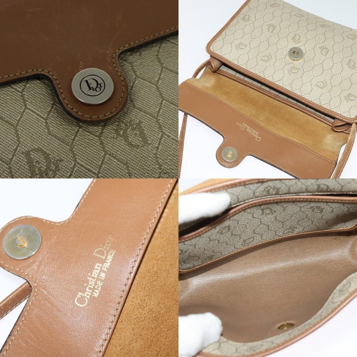 Dior DIOR Honeycomb Canvas Shoulder Bag Pvc Beige Size ONE SIZE - 11 Thumbnail