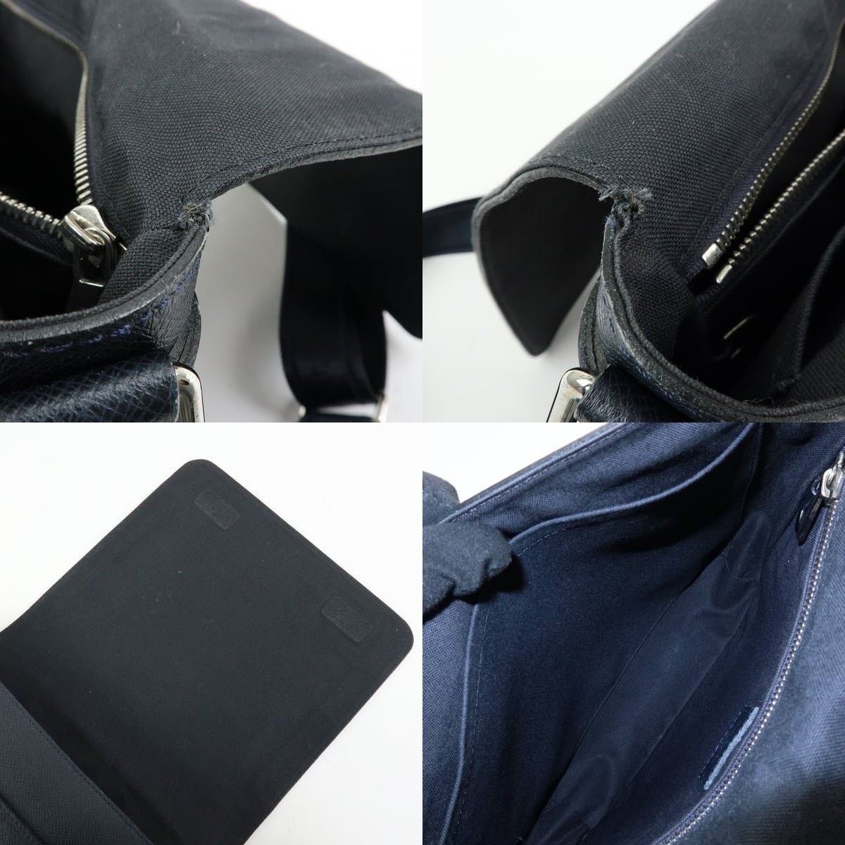 Louis Vuitton Louis Vuitton Taiga Leather Crossbody Bag Navy Size ONE SIZE - 6 Thumbnail