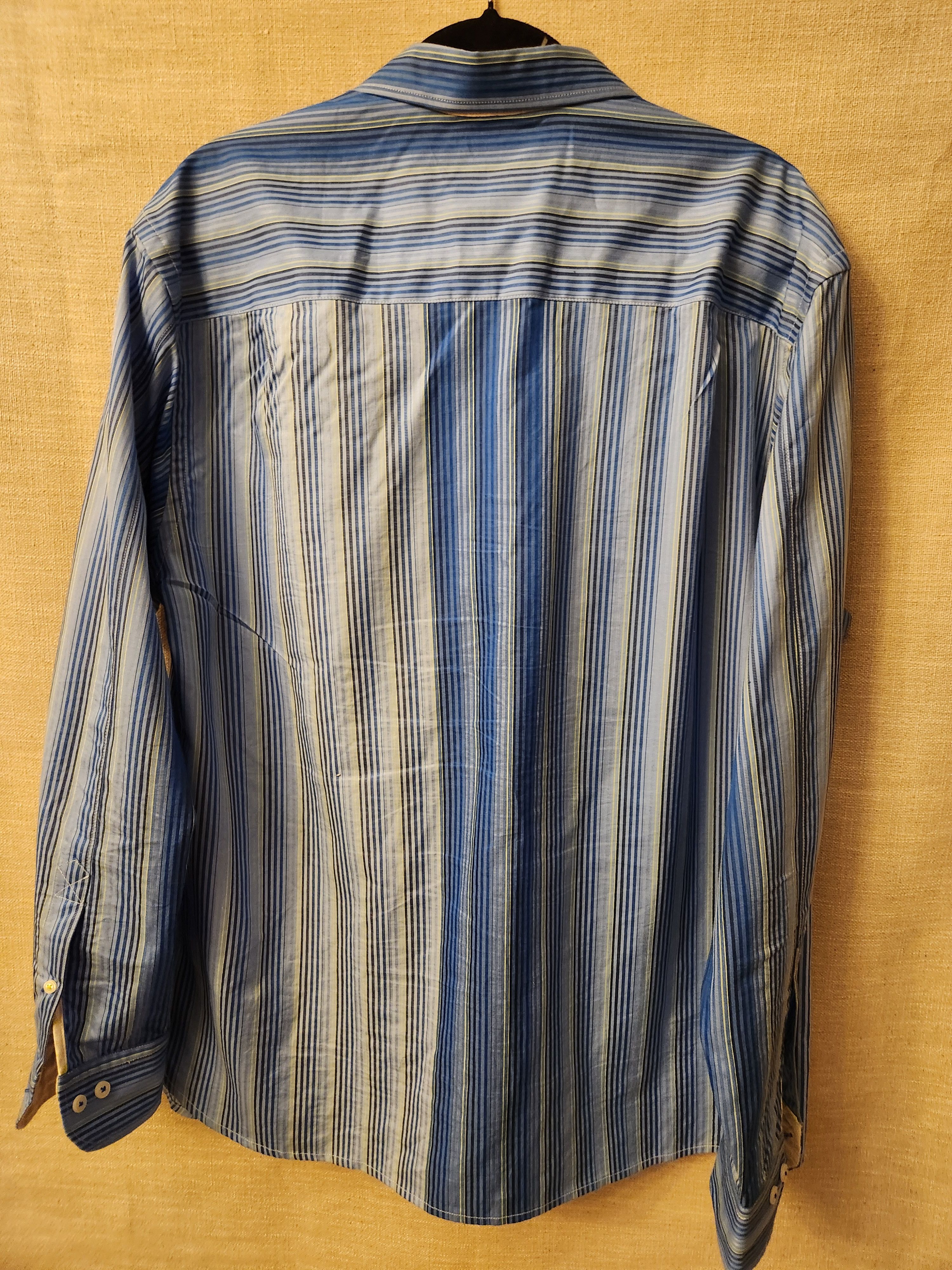 Tommy Bahama Blue Striped Long Sleeve Shirt Size US XL / EU 56 / 4 - 2 Thumbnail