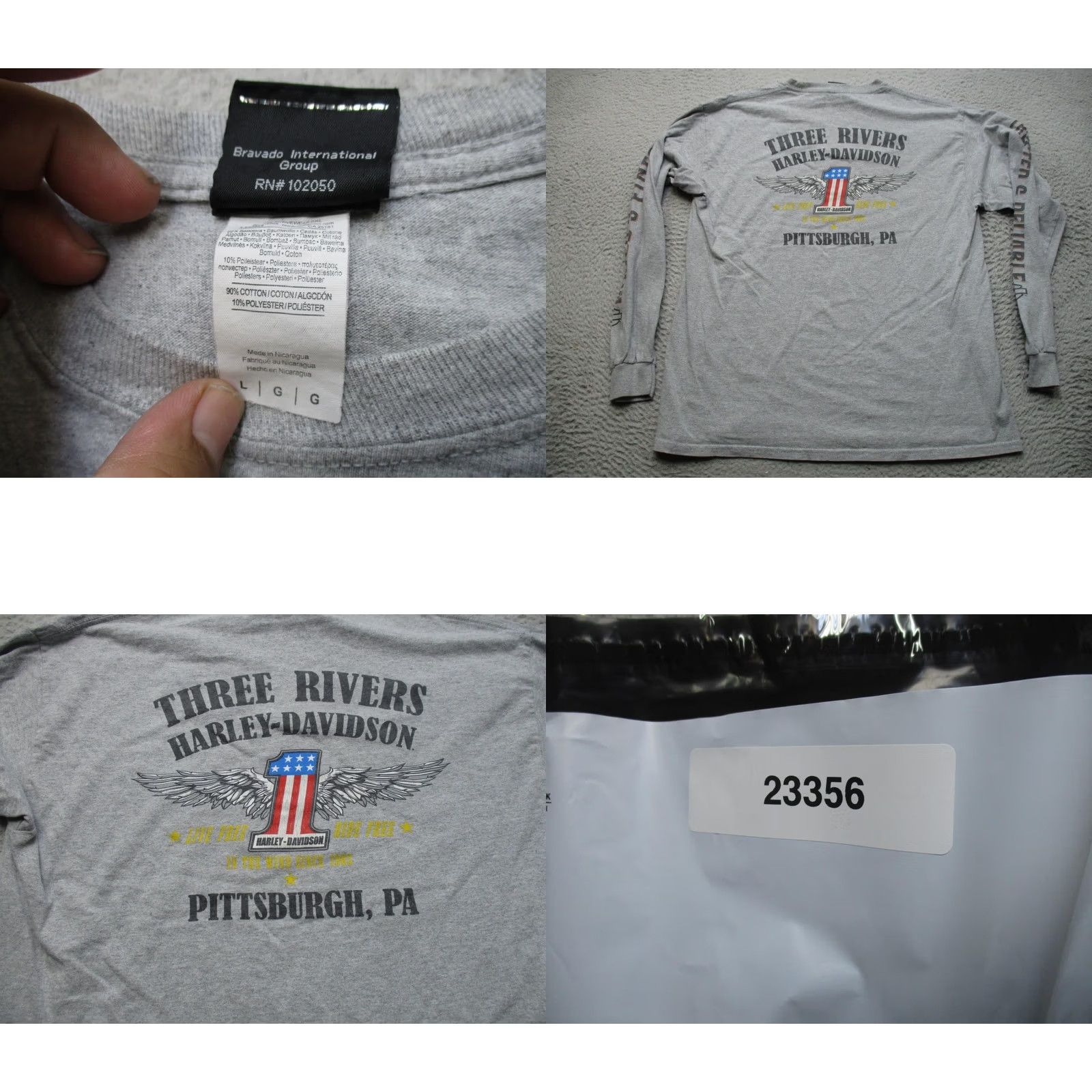 Harley Davidson Harley Davidson Shirt Mens L Long Sleeve Graphic Tee Three Rivers Pittsburgh Size US L / EU 52-54 / 3 - 8 Thumbnail