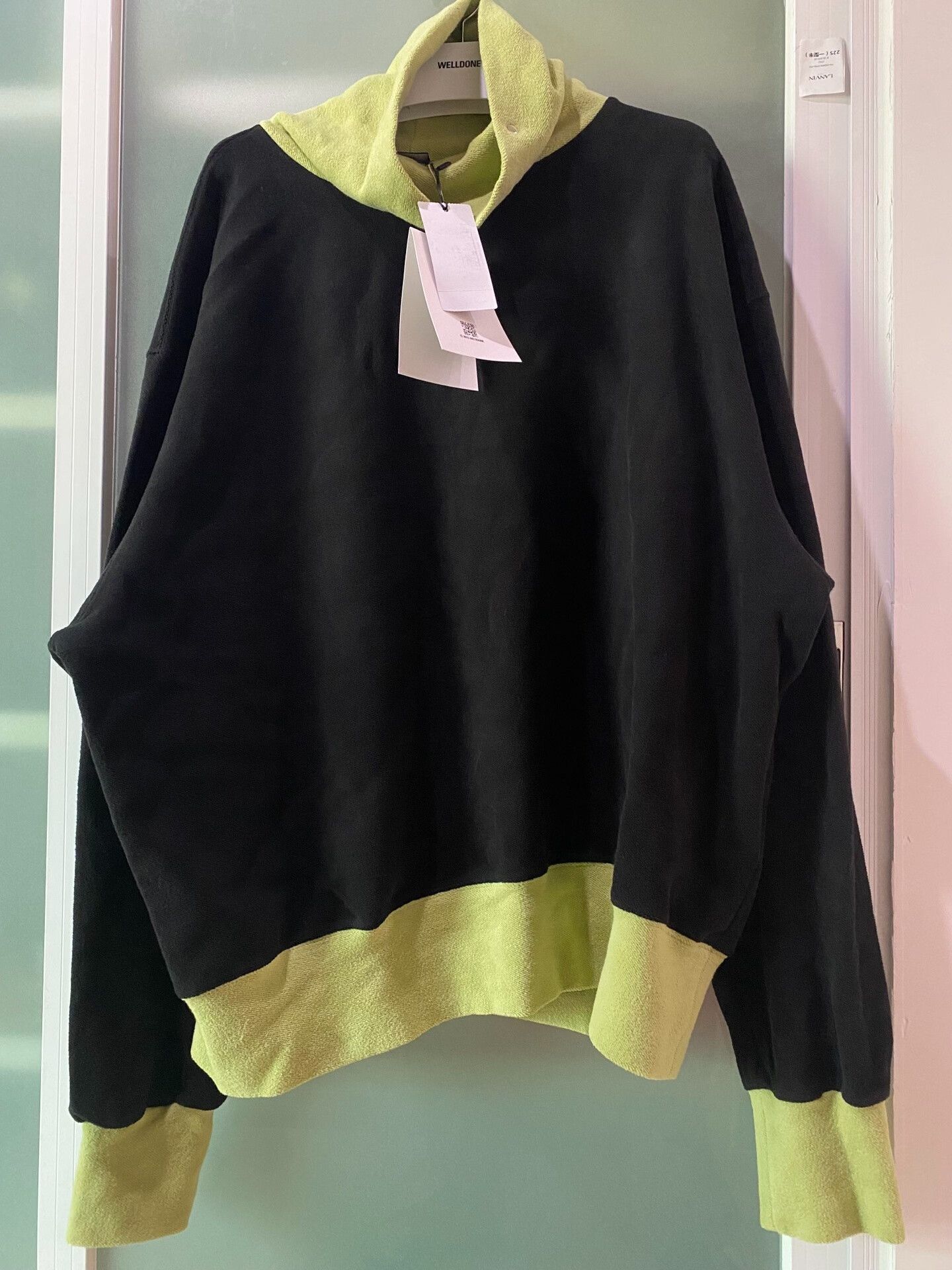 WE11DONE we11done color-block high neckline sweatshirt Size US L / EU 52-54 / 3 - 1 Thumbnail