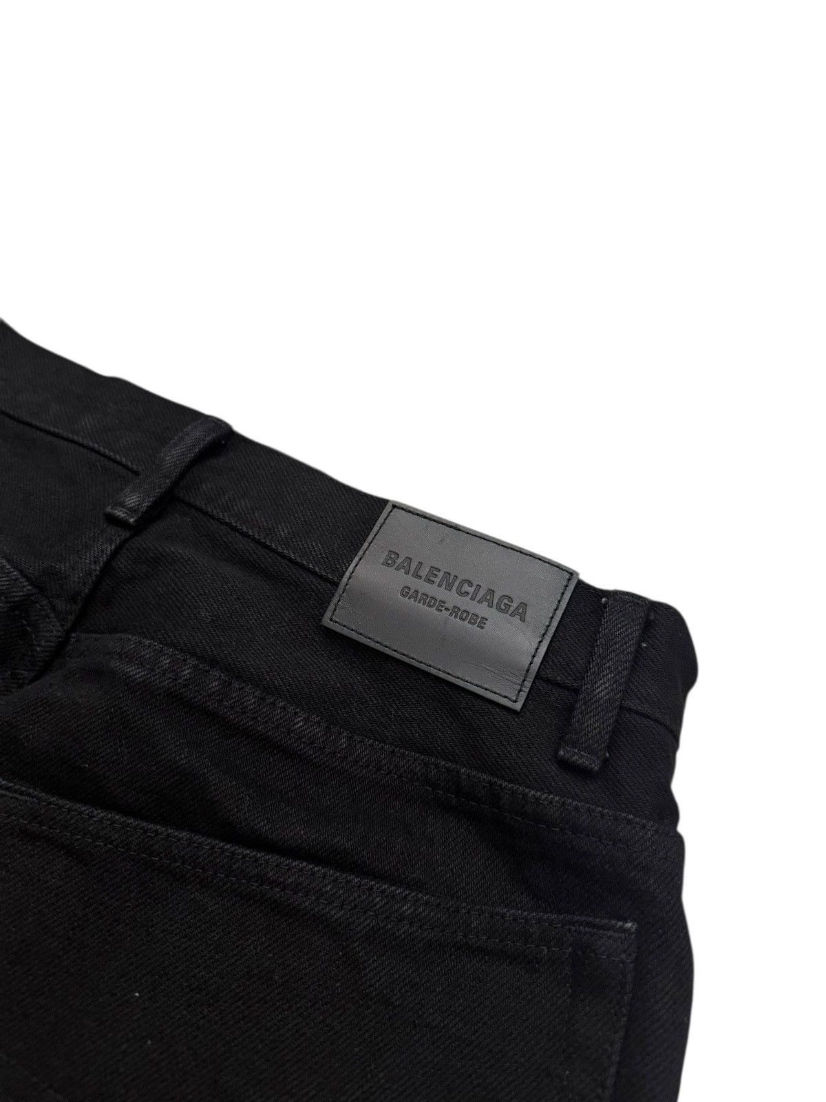 Balenciaga 2022 Japanese Selvedge Heavy Denim Pitch Black Size US 30 / EU 46 - 6 Thumbnail