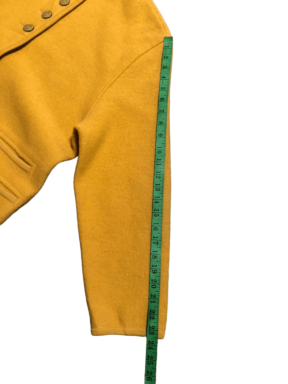 Kurt Geiger Vintage Geiger Wool Yellow Button Jacket Size M / US 6-8 / IT 42-44 - 15 Thumbnail