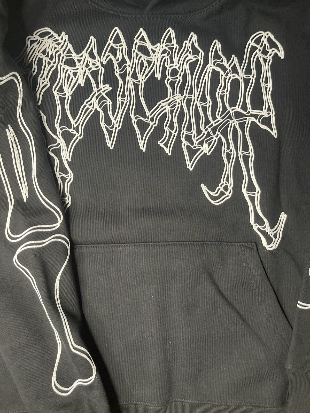 Revenge REVENGE CROSSBONES HOODIE BLACK/WHITE Size US L / EU 52-54 / 3 - 3 Thumbnail