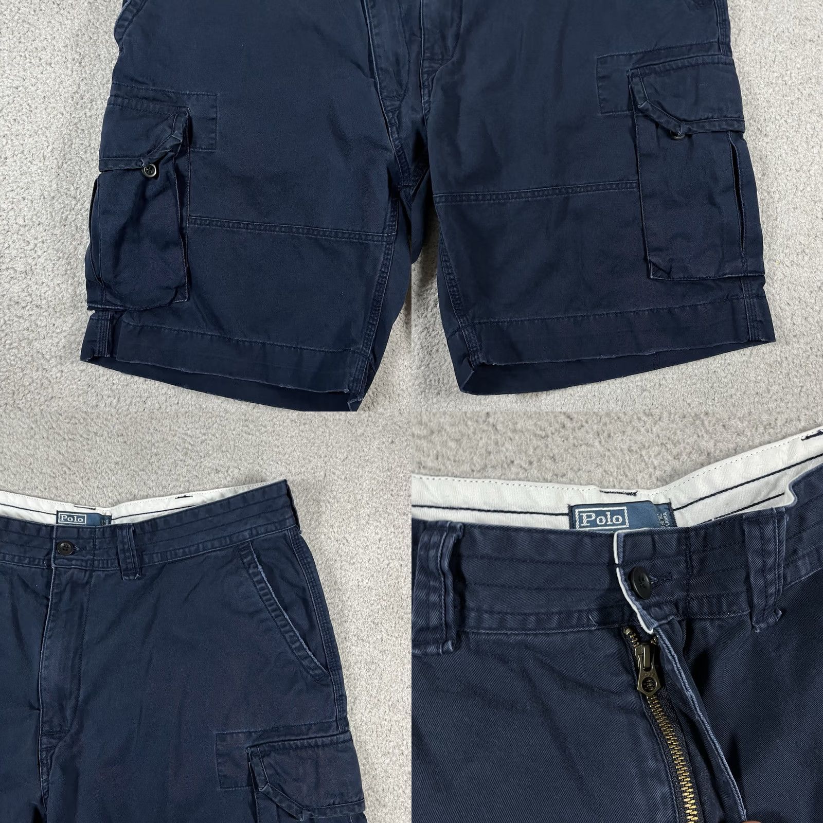 Polo Ralph Lauren Polo Ralph Lauren Cargo Shorts Men 40 Blue Military Vintage Paratrooper Cargo Pocket 90s Army Outdoor Workwear Mens Size US L / EU 52-54 / 3 - 8 Thumbnail