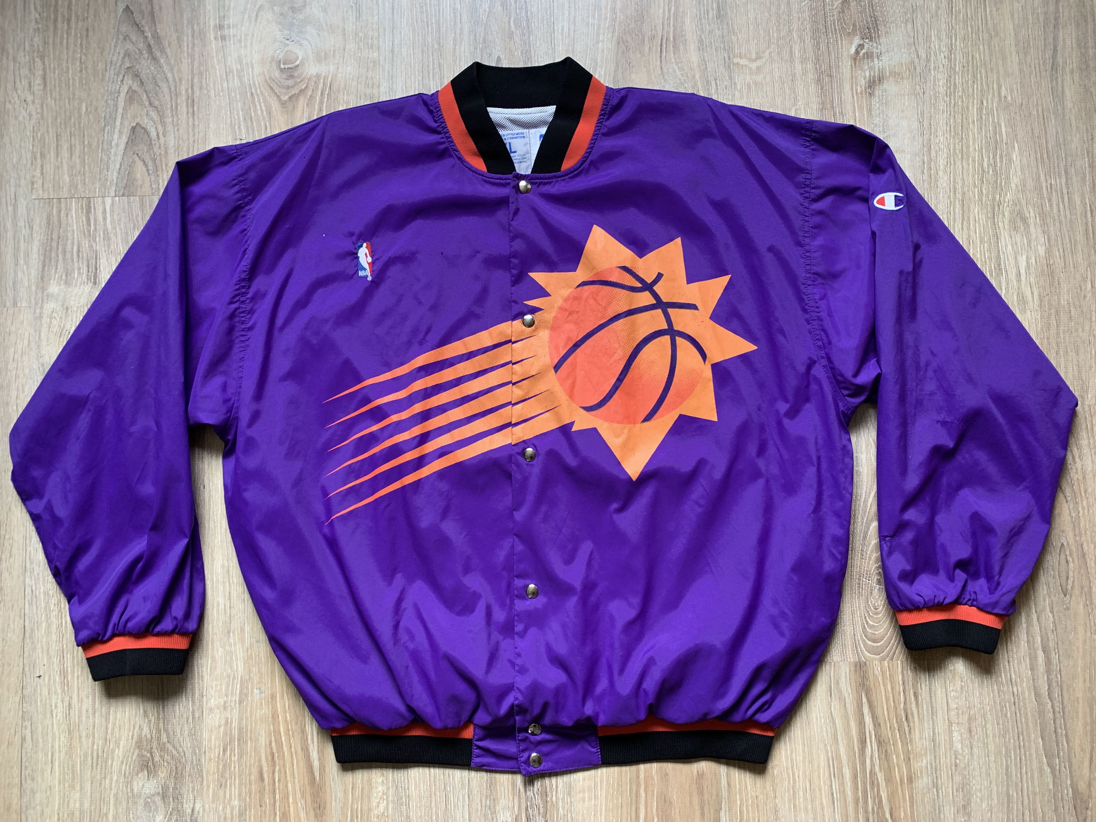 Champion × NBA × Vintage Rare Original 90s NBA Phoenix Suns Coat Bomber Size US XL / EU 56 / 4 - 3 Thumbnail