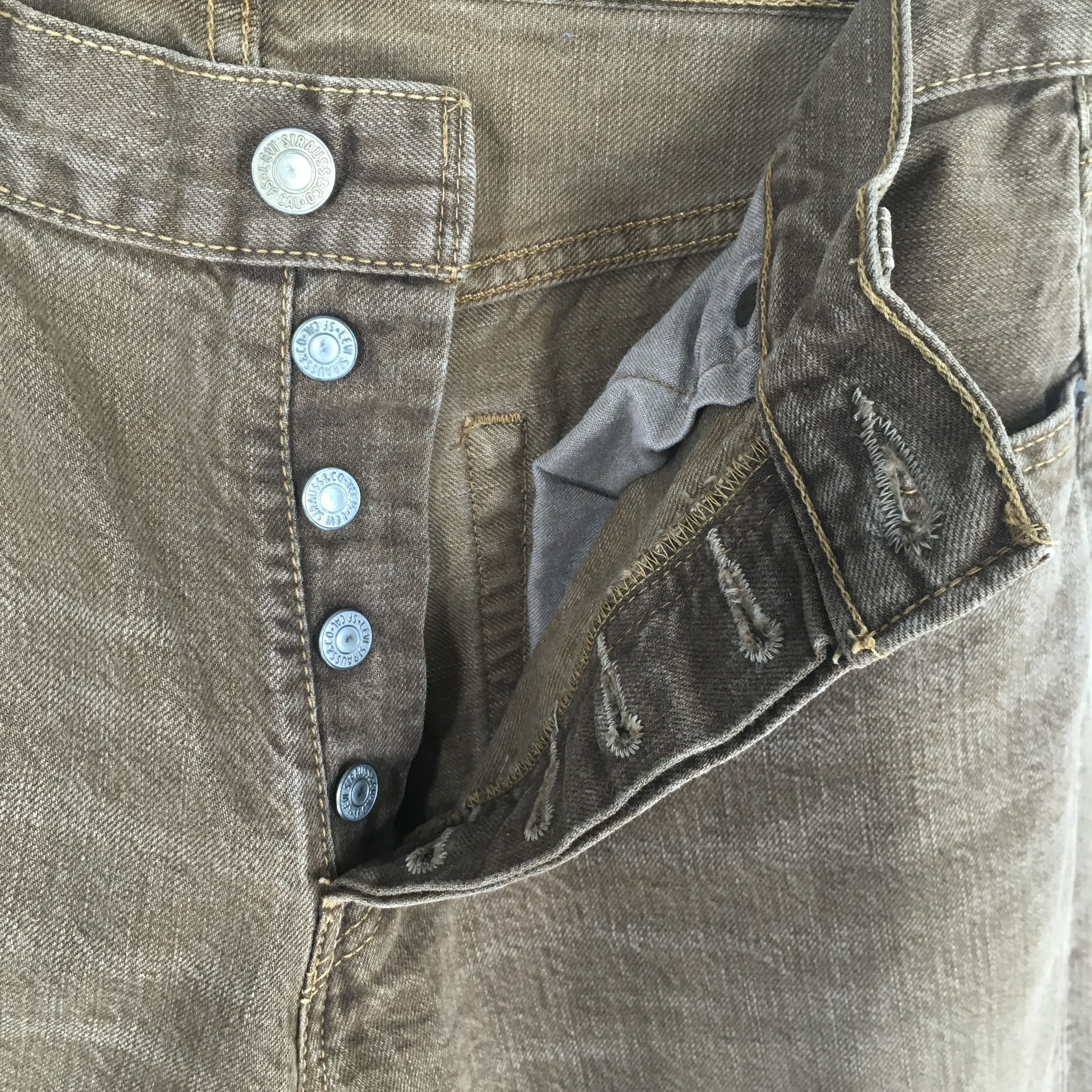 Levi's Size 28x30.5 Vintage 90s Levi's 501 Straight Leg Jeans S1892 Size US 28 / EU 44 - 6 Thumbnail