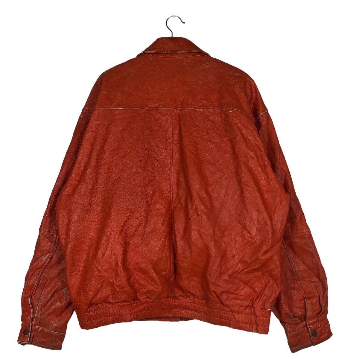 Japanese Brand 🔥Moda Italiana American Born Genuine Leather Biker Jacket Size US XXL / EU 58 / 5 - 8 Thumbnail