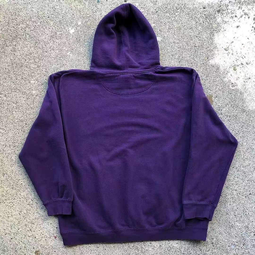 Japanese Brand × Vintage Purple casual retro letter print loose hooodie Size US L / EU 52-54 / 3 - 3 Thumbnail