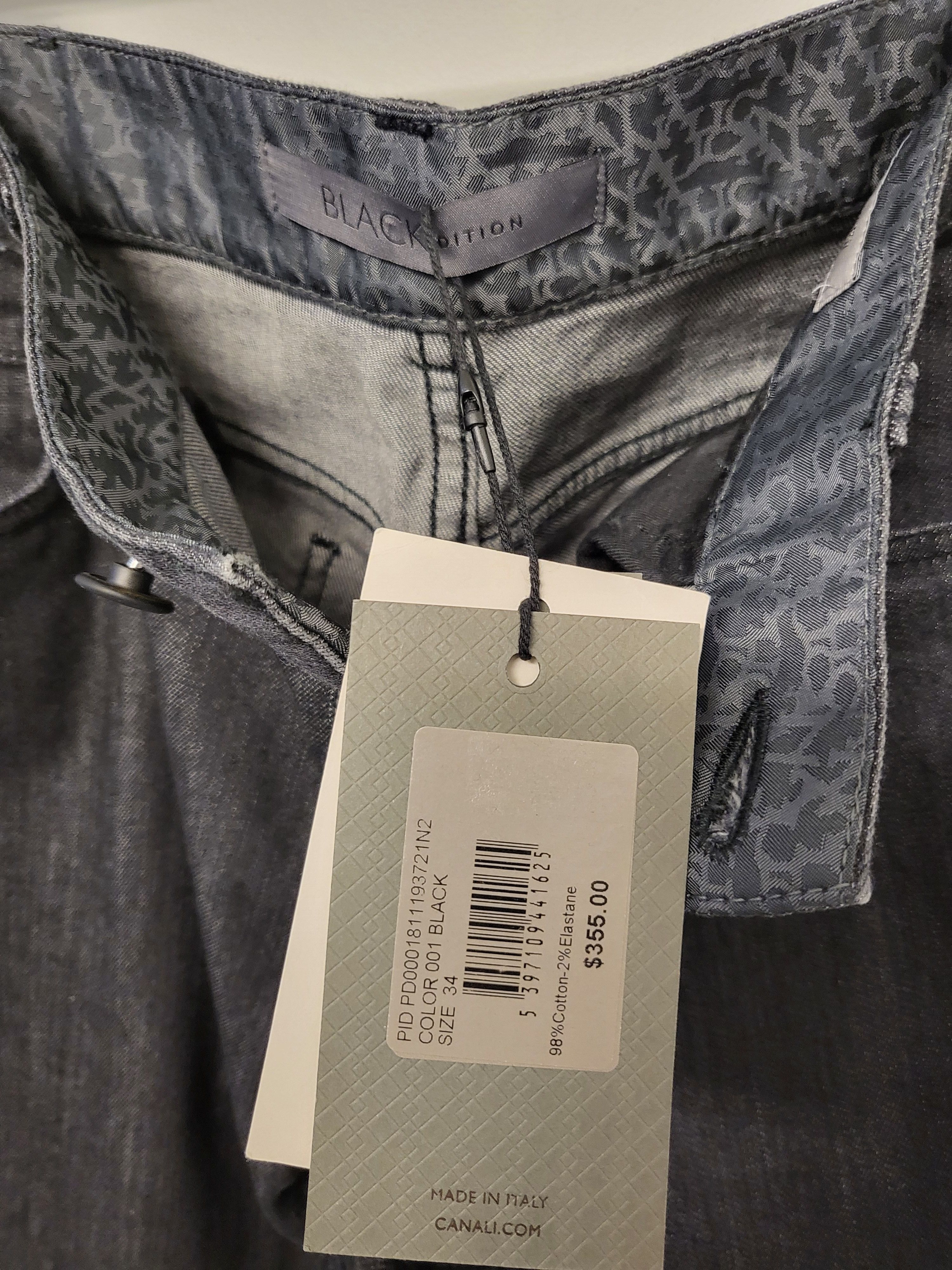 Canali Canali Slim fit jean Black Edition IT50(US 32-34) Inseam 30" Size US 34 / EU 50 - 8 Thumbnail