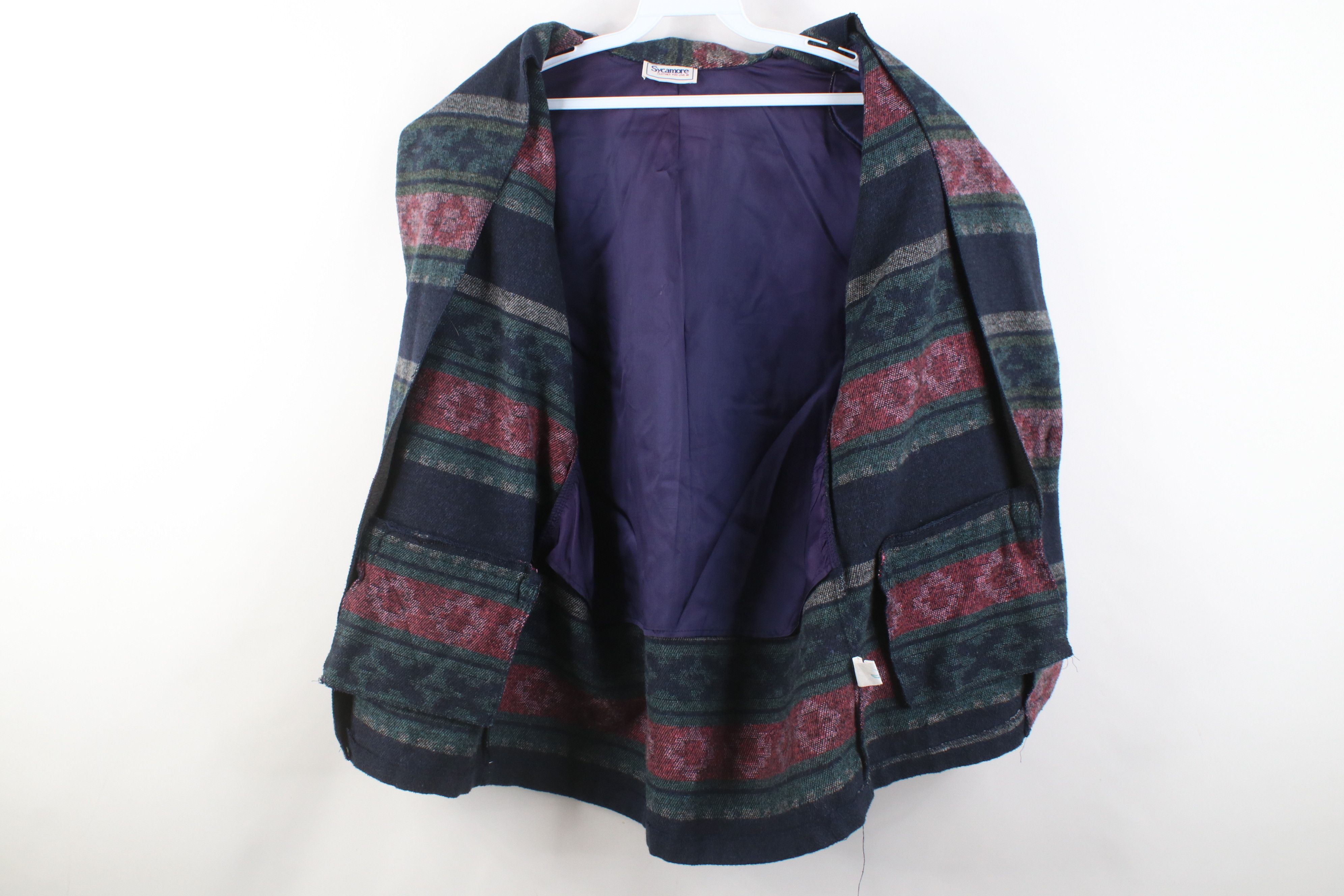 Vintage Vintage 90s Streetwear Southwestern Blazer Jacket USA Size M / US 6-8 / IT 42-44 - 8 Thumbnail