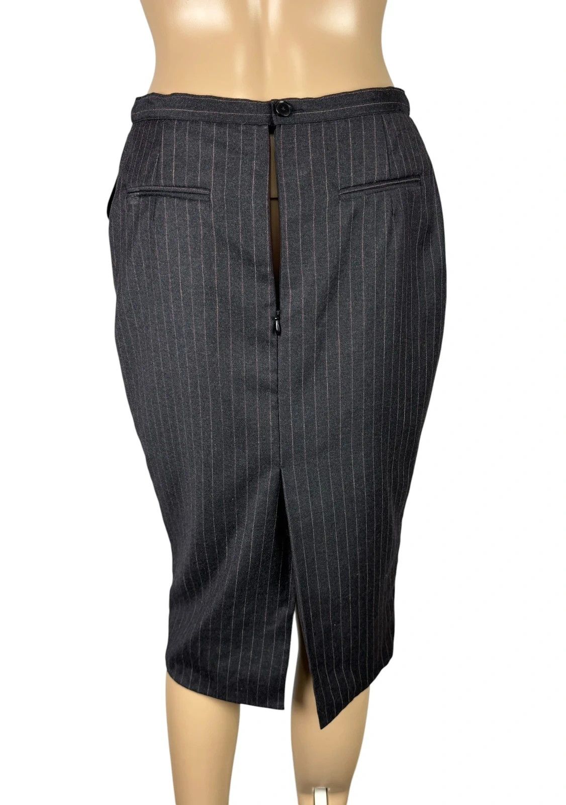 Other Patrick Hellmann Collection Skirt Wool Striped Knee-Length Size 32" / US 10 / IT 46 - 8 Thumbnail