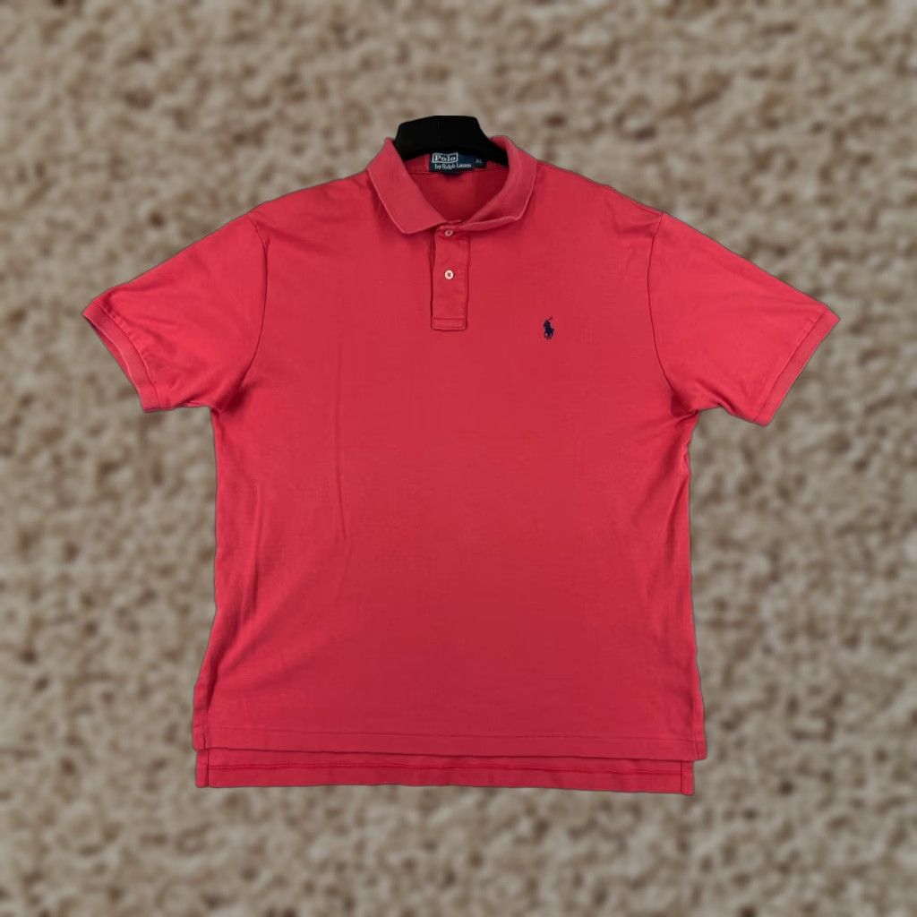 Ralph Lauren VINTAGE Ralph Lauren Polo Shirt Mens XL Pink 100% Cotton Jersey Knit | Polo Shirt Mens XL Pink 100% Cotton Jersey Fabric Size US XL / EU 56 / 4 - 1 Thumbnail