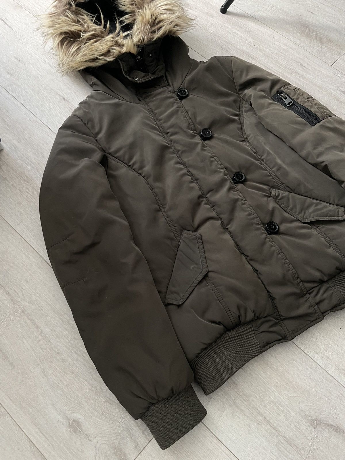 Vintage Vintage Y2K Fur Bomber Avant Garde 00’s Size M / US 6-8 / IT 42-44 - 4 Thumbnail
