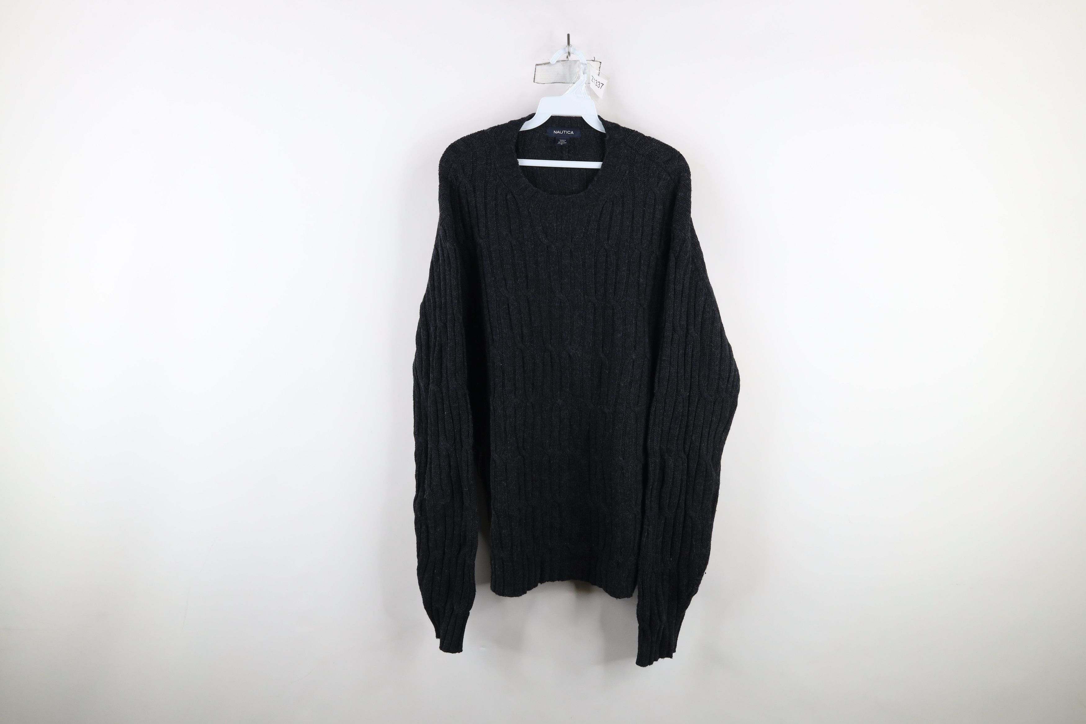 Nautica × Vintage Vintage 90s Nautica Chunky Fisherman Cable Knit Sweater Size US L / EU 52-54 / 3 - 1 Thumbnail