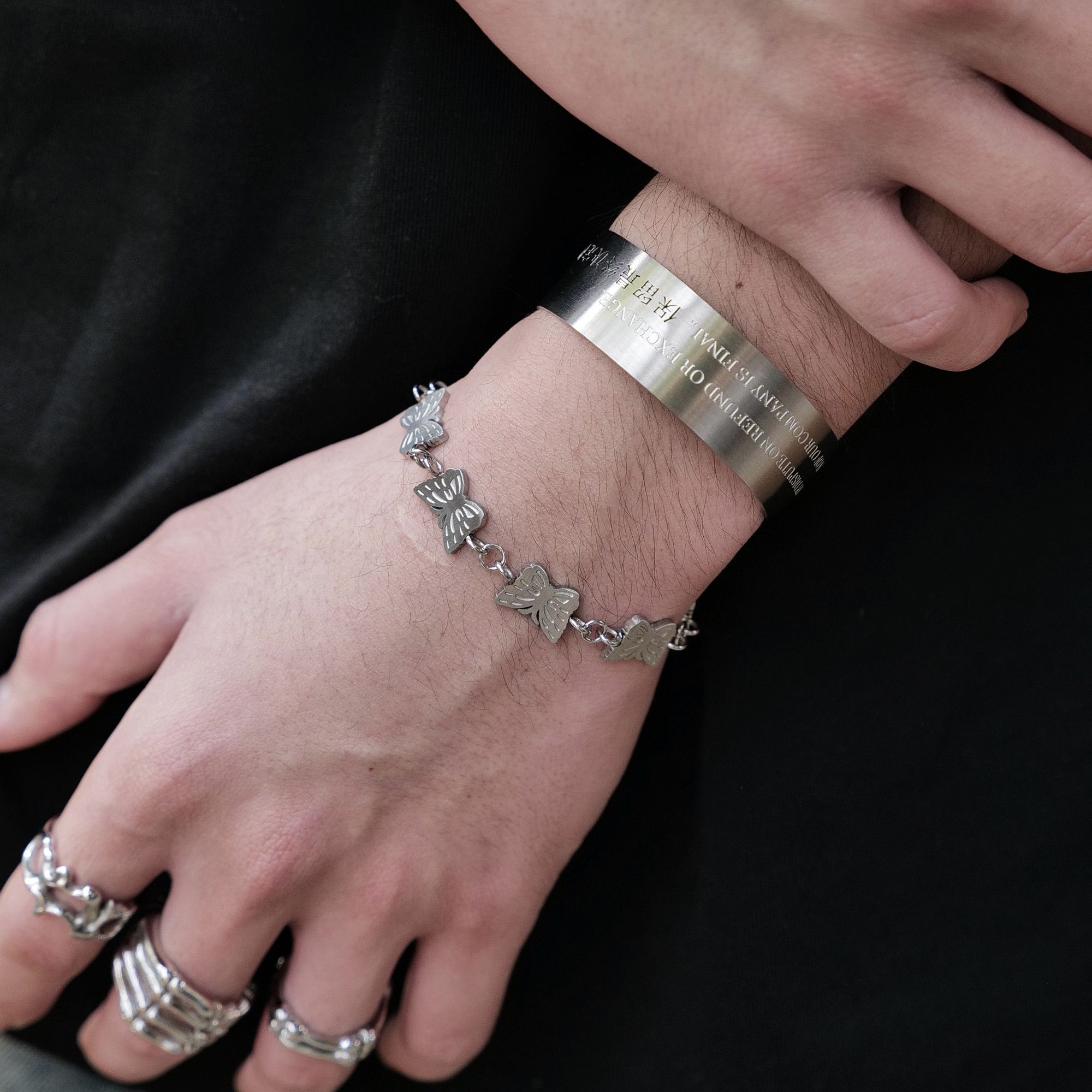 Jewelry Butterfly Rare Bracelet Y2K Punk Chain Bracelets Chains Size ONE SIZE - 3 Thumbnail