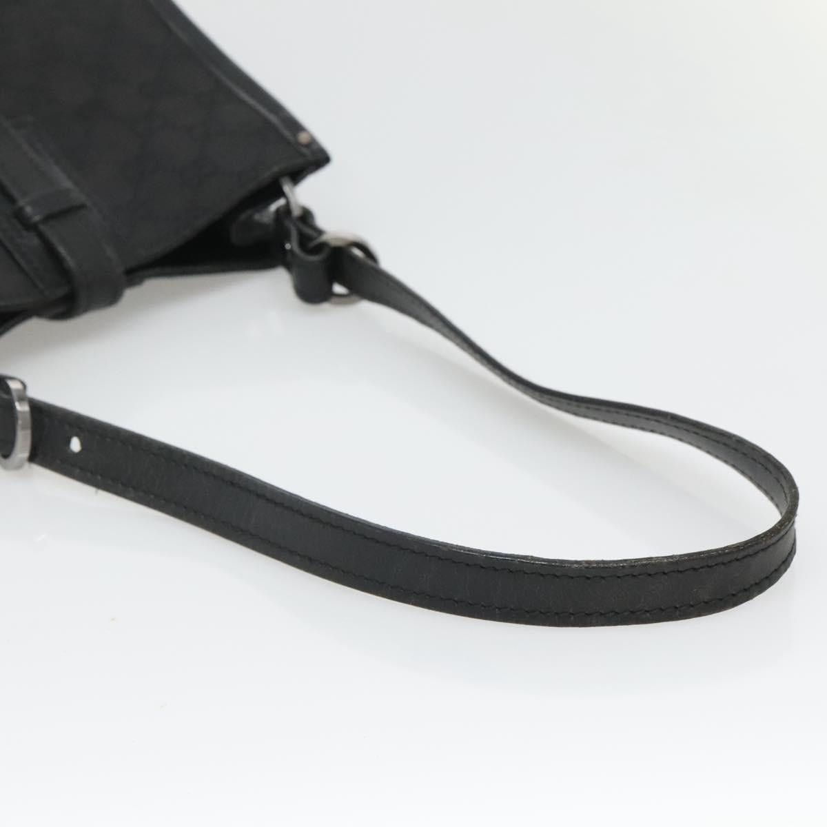 Gucci GUCCI GG Canvas Shoulder Bag Black Silver Size ONE SIZE - 7 Thumbnail