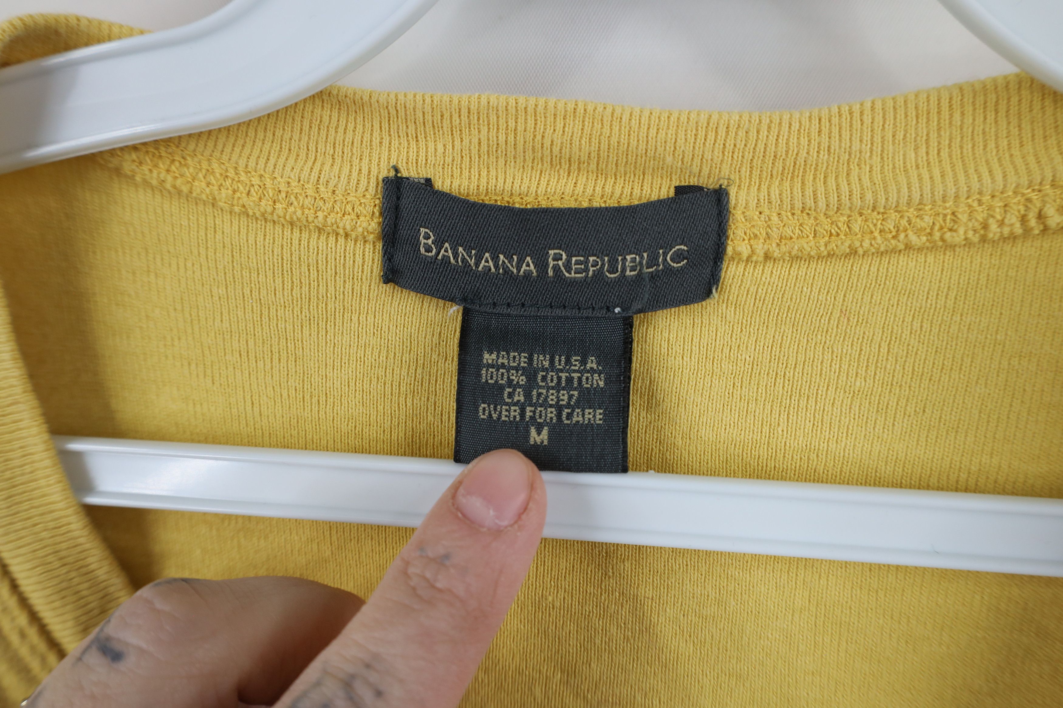 Banana Republic × Vintage Vintage 90s Banana Republic Cotton Ribbed Knit T-Shirt USA Size M / US 6-8 / IT 42-44 - 6 Thumbnail