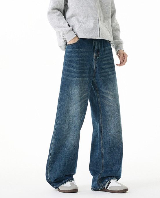 Japanese Brand American retro Cleanfit distressed straight washed jeans Size US 32 / EU 48 - 3 Thumbnail