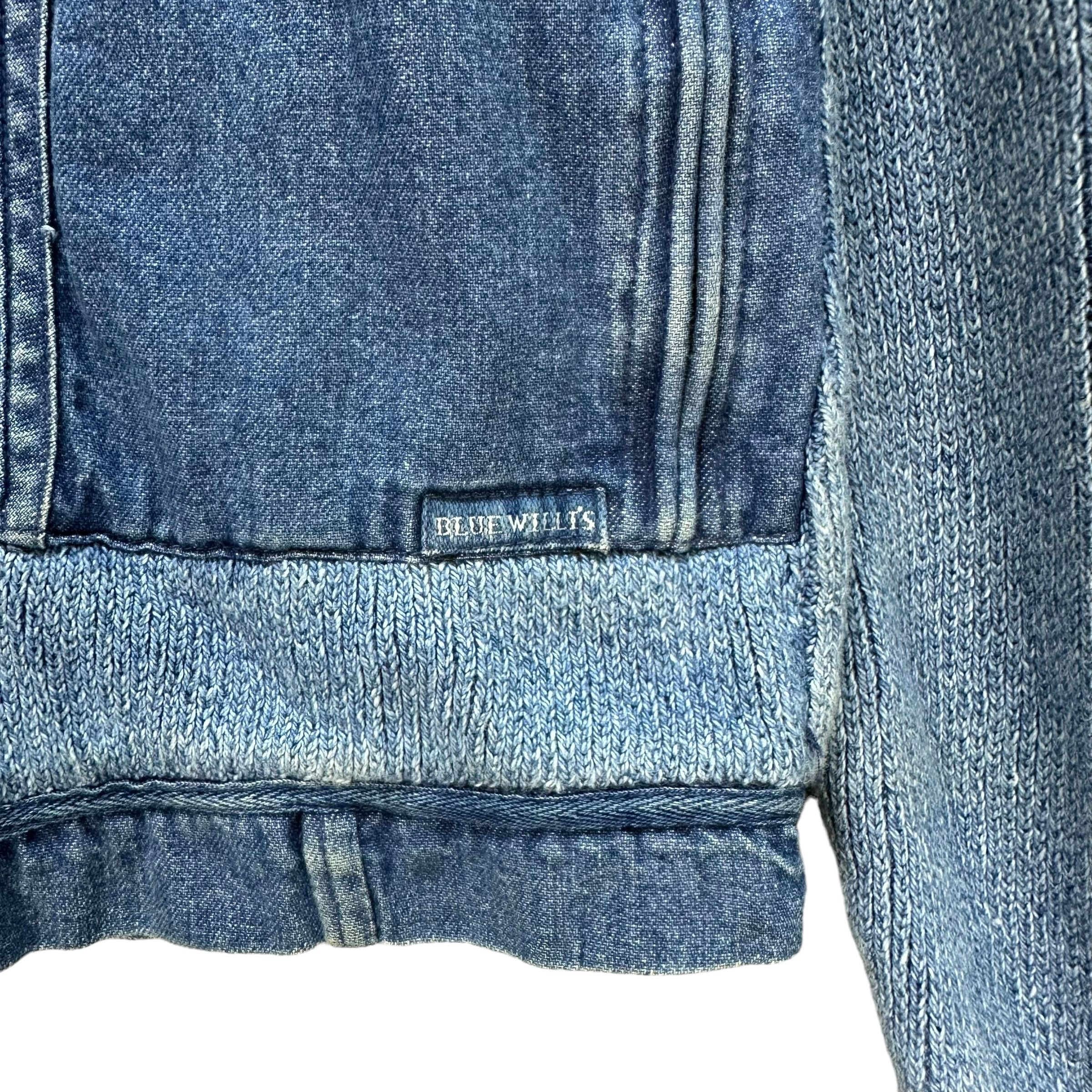 Indigo BLUE WILLI'S Indigo Button Jean Jacket #A43-0989 Size L / US 10 / IT 46 - 6 Thumbnail