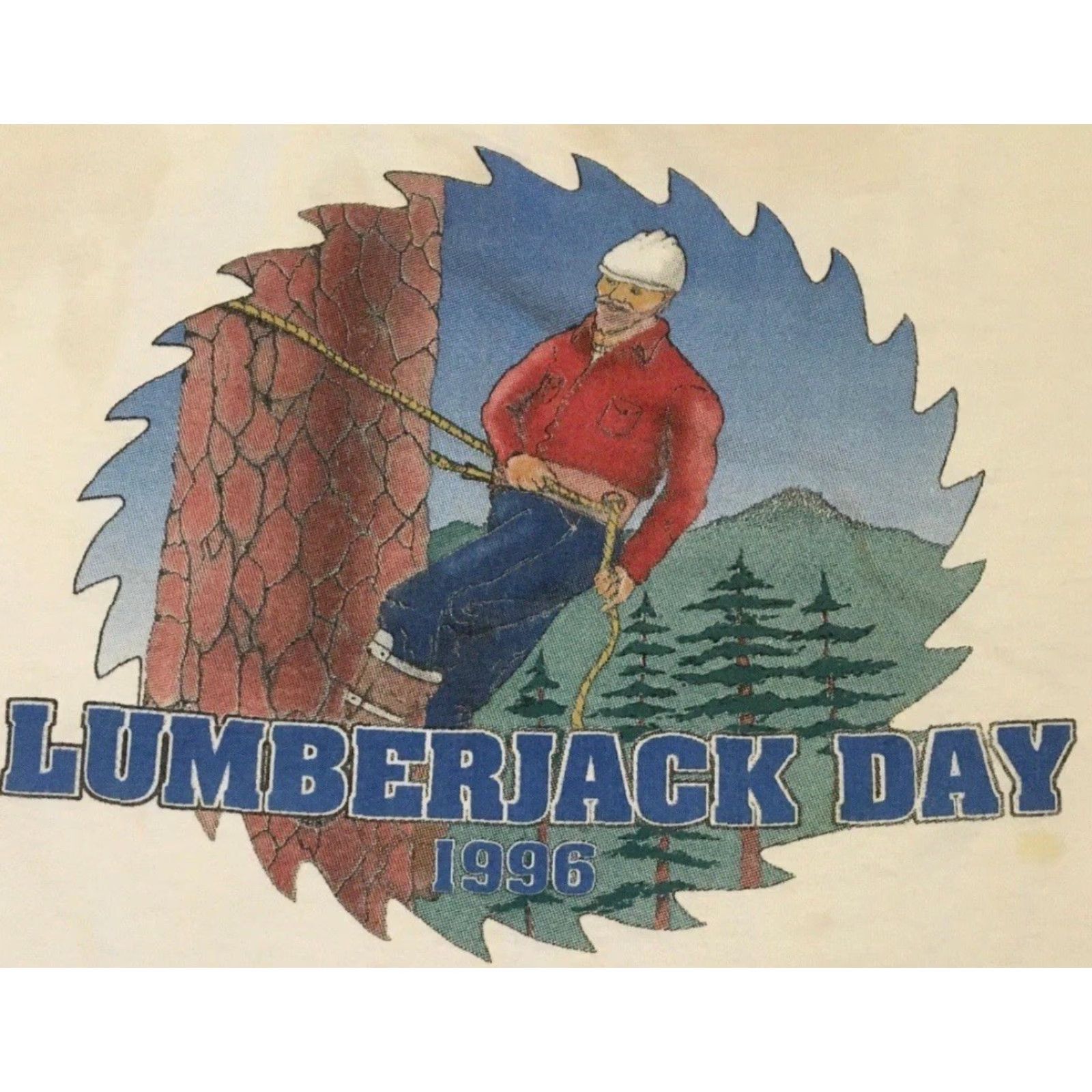 Lumberjack VINTAGE 90s Lumberjack Day Faded Distress Tank Top XS White Harley Davidson Graphic Tee Punk Grunge Biker 80s 70s USA Mens XS Tank Top Size US XS / EU 42 / 0 - 3 Thumbnail