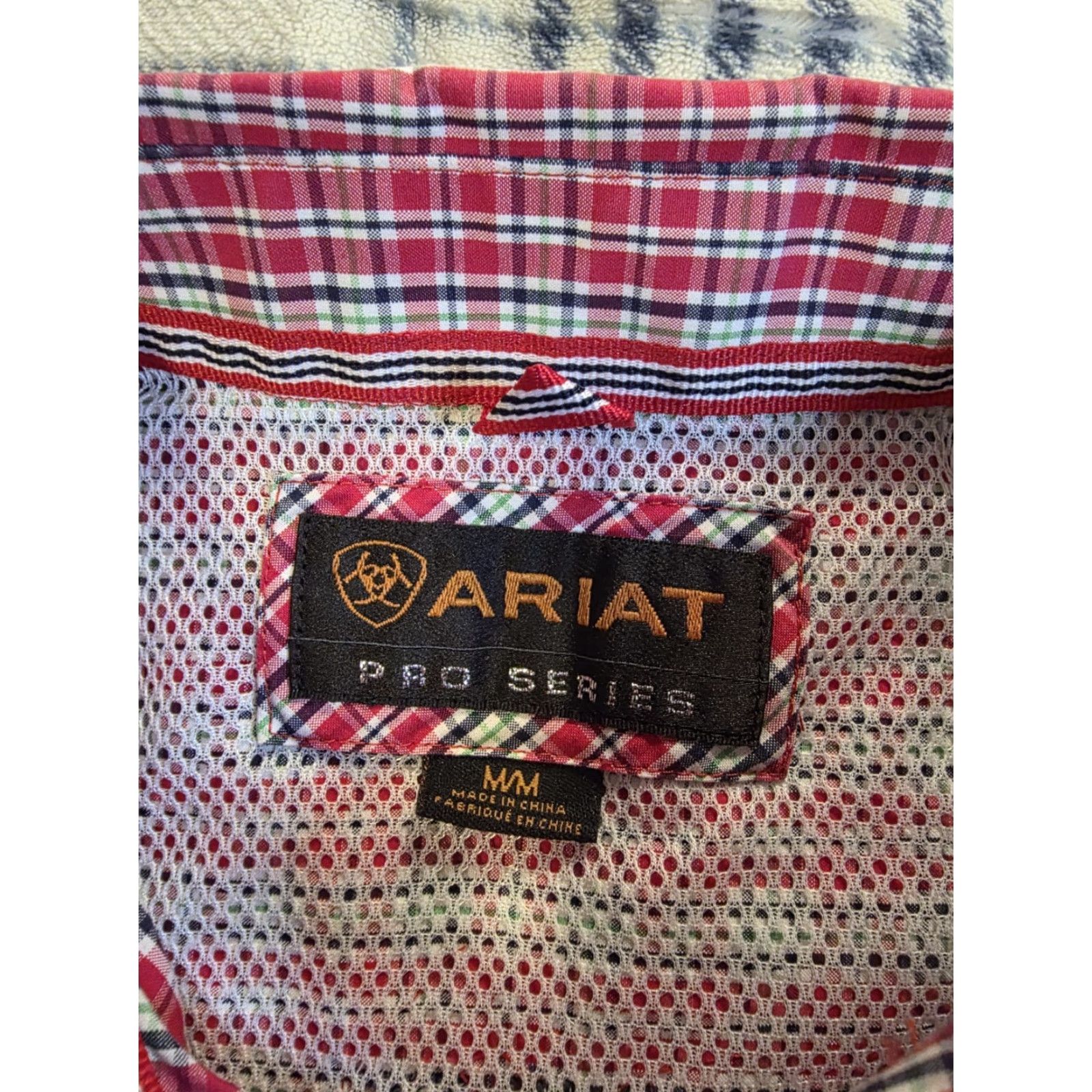 Ariat Ariat Pro Series Short Sleeve Button Down Pocket Shirt Red Plaid Men's M Size US M / EU 48-50 / 2 - 5 Thumbnail