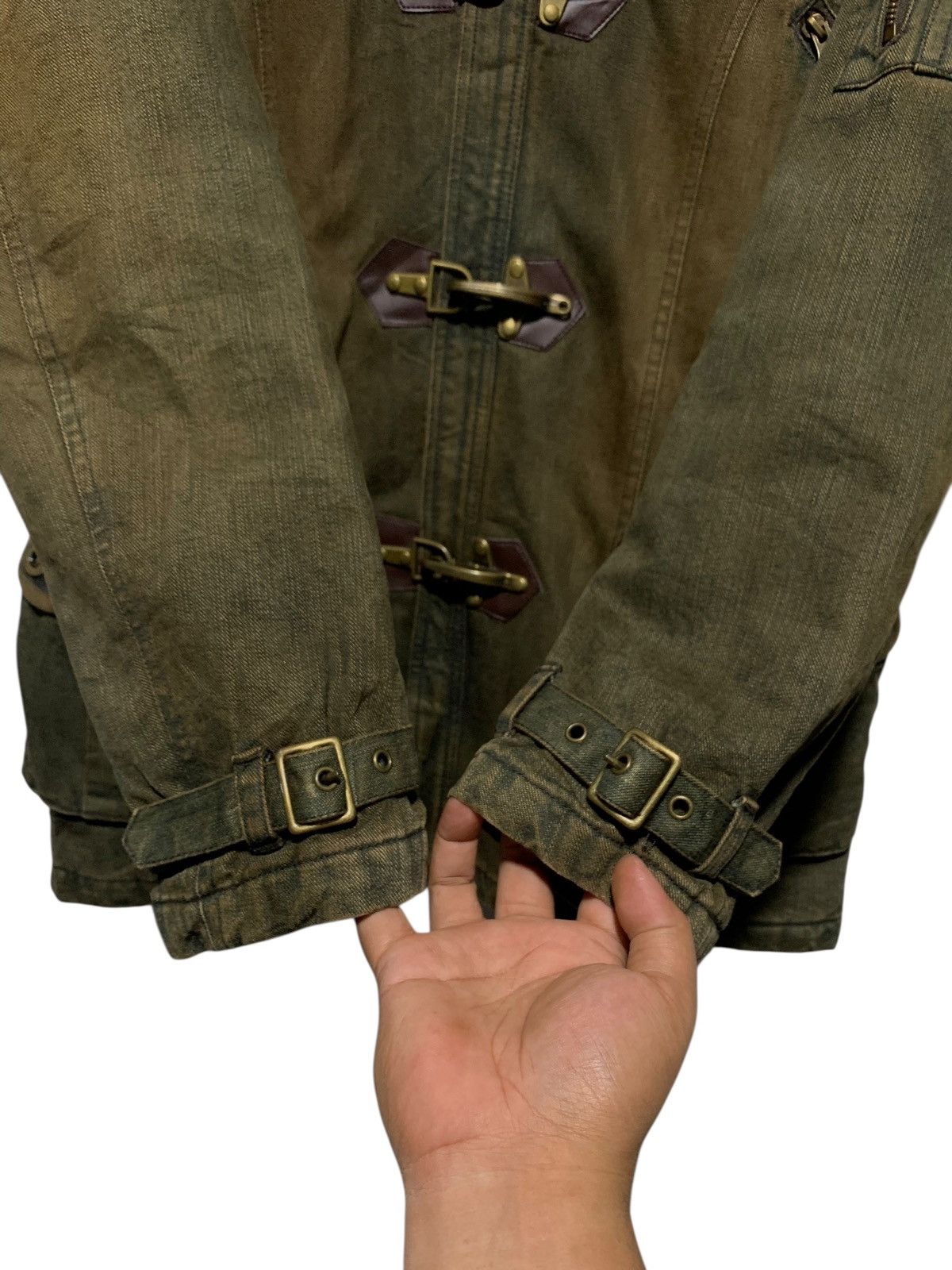 In The Attic In The Attic Mudwash bondage fur denim jacket Size US L / EU 52-54 / 3 - 4 Thumbnail