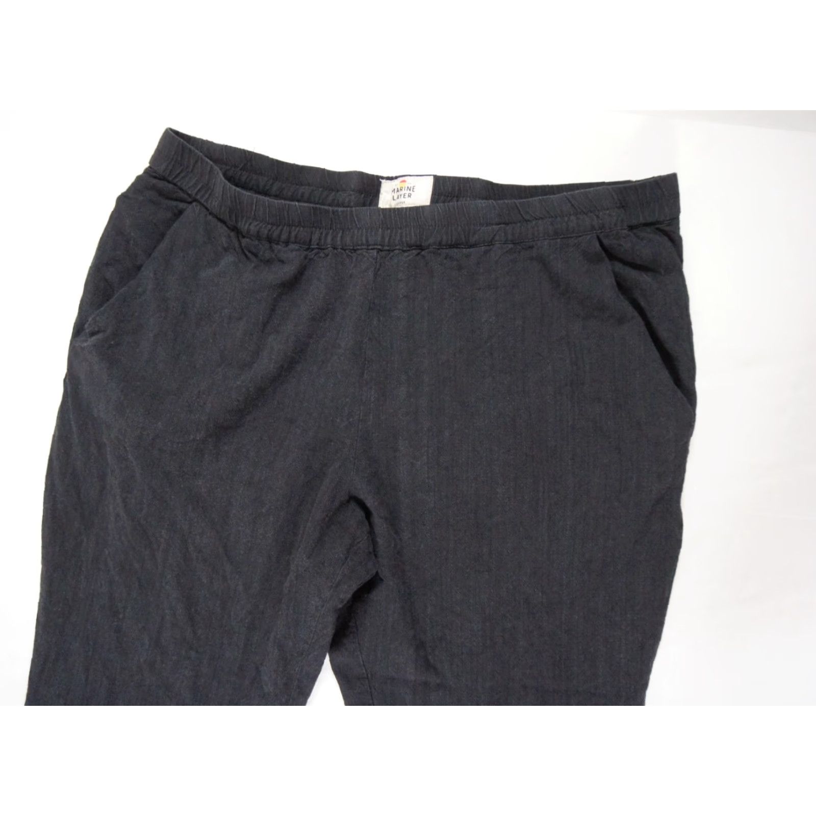 Marine Layer Marine Layer Women’s Allison Pants Casual Trousers Regular Fit Black Large Spandex Tencel Ankle 25in Inseam Mens? Women? (Gender: Womens) Size 36" / US 14 / IT 50 - 2 Thumbnail