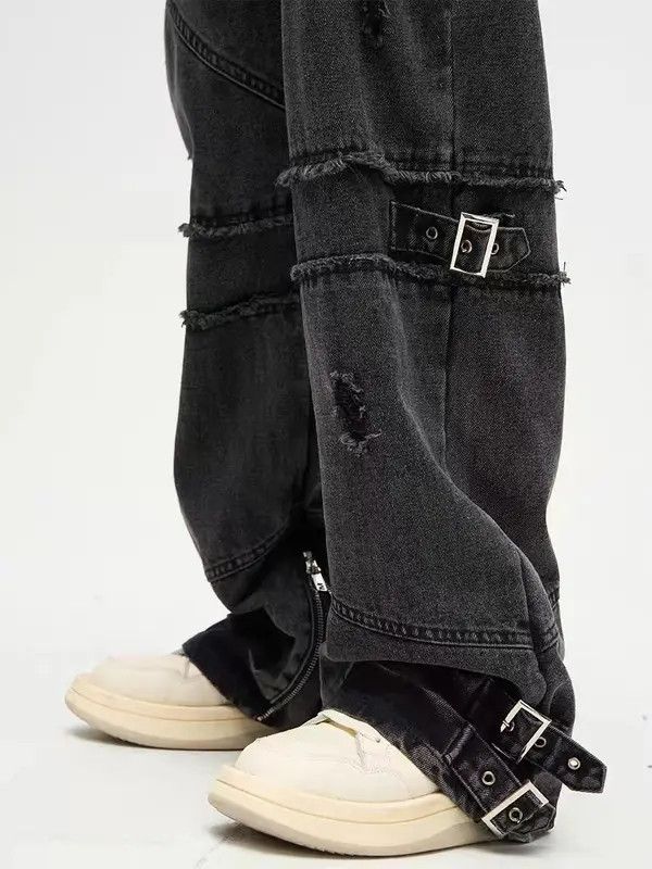 Japanese Brand Retro street design overalls and street jeans Size US 33 - 2 Thumbnail