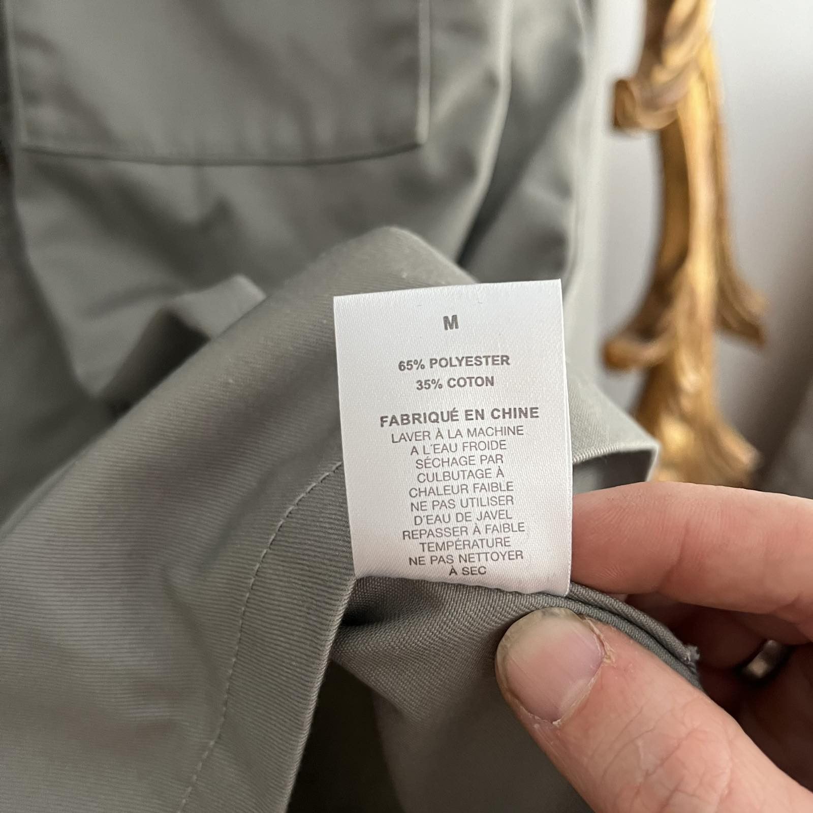 Stussy Stussy Poly Cotton Zip Up Shirt Grey Sz M Size US M / EU 48-50 / 2 - 7 Thumbnail