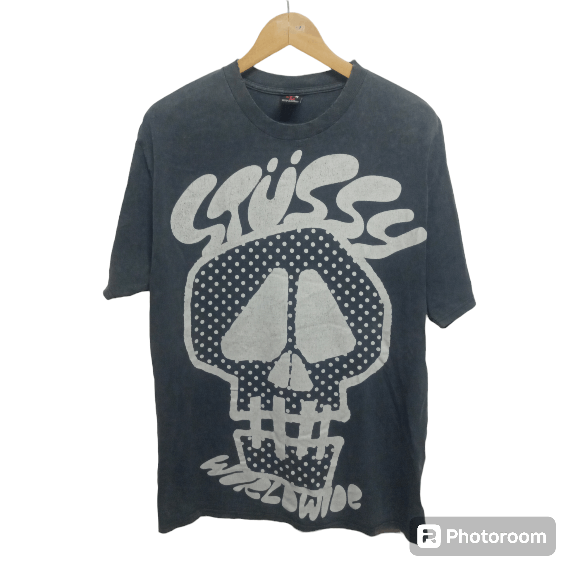 Band Tees × Stussy Distressed Stussy worldwide big logo tshirt Size US L / EU 52-54 / 3 - 1 Thumbnail