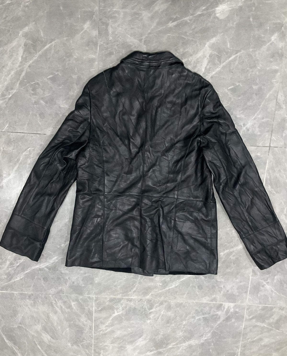 Japanese Brand × Leather Japanese Brand Trans Work Rare Leather Jacket Size US M / EU 48-50 / 2 - 3 Thumbnail