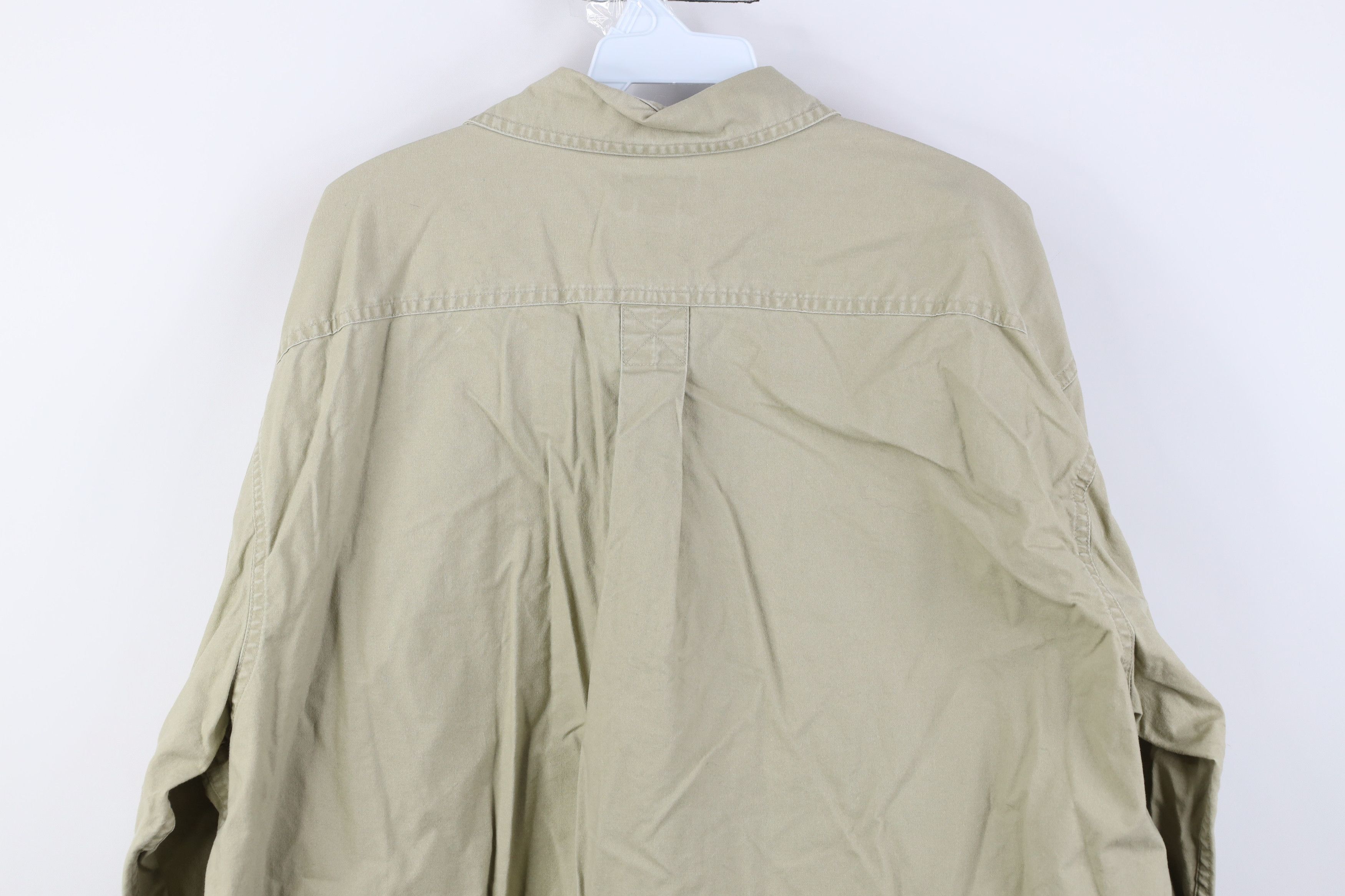 L.L. Bean Vintage 90s LL Bean Safari Bush Button Shirt Beige Cotton Size US XL / EU 56 / 4 - 10 Thumbnail