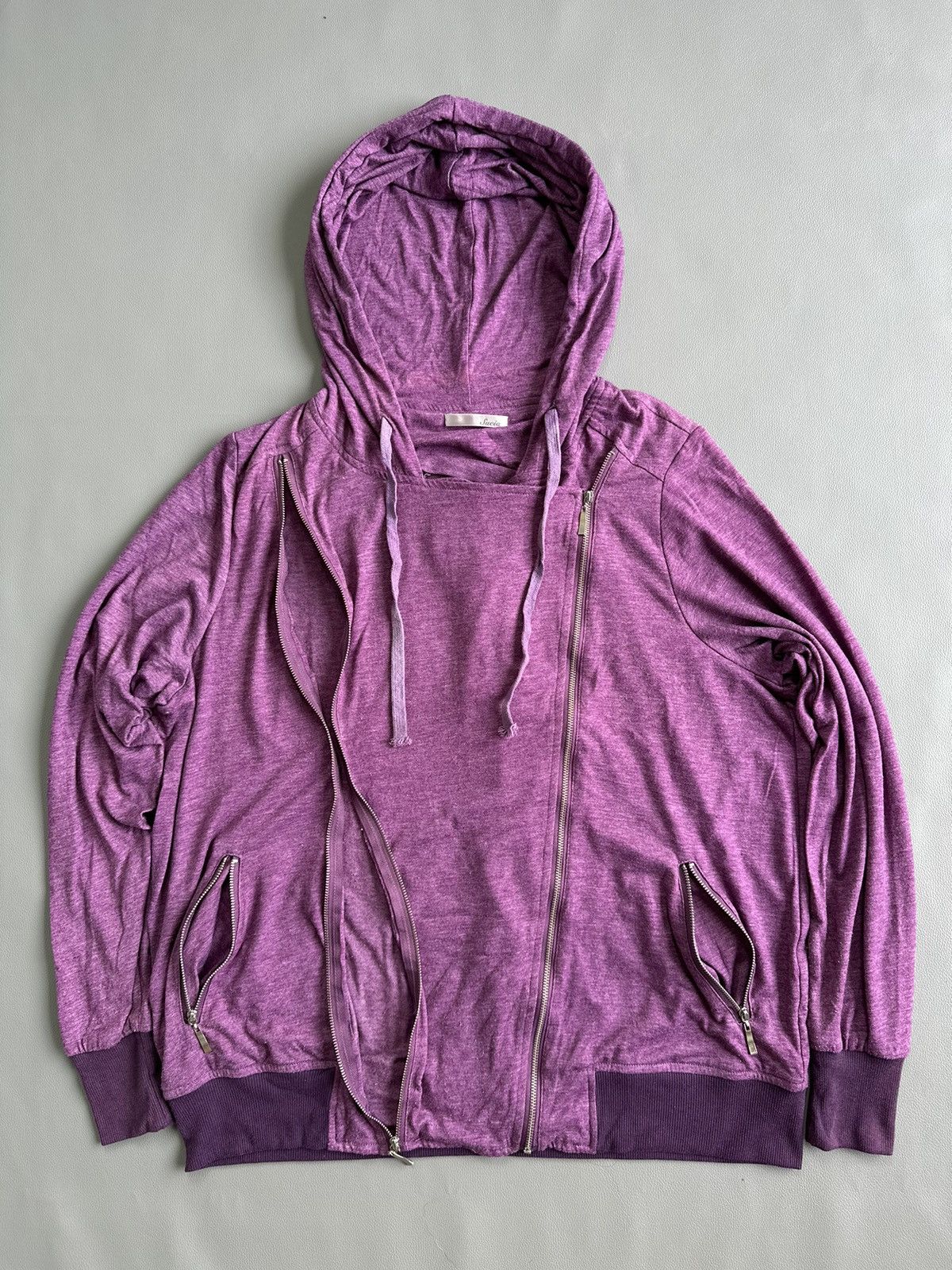 20471120 ASSYMETRICAL MULTIZIPPER HOODIE SUCIA BOXY LGB STYLE Size US XL / EU 56 / 4 - 5 Thumbnail