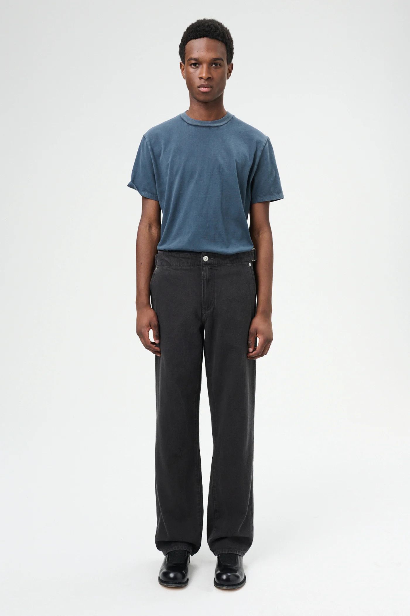 Our Legacy Our Legacy TRUCKER TROUSER - Ash Black Reborn Canvas 