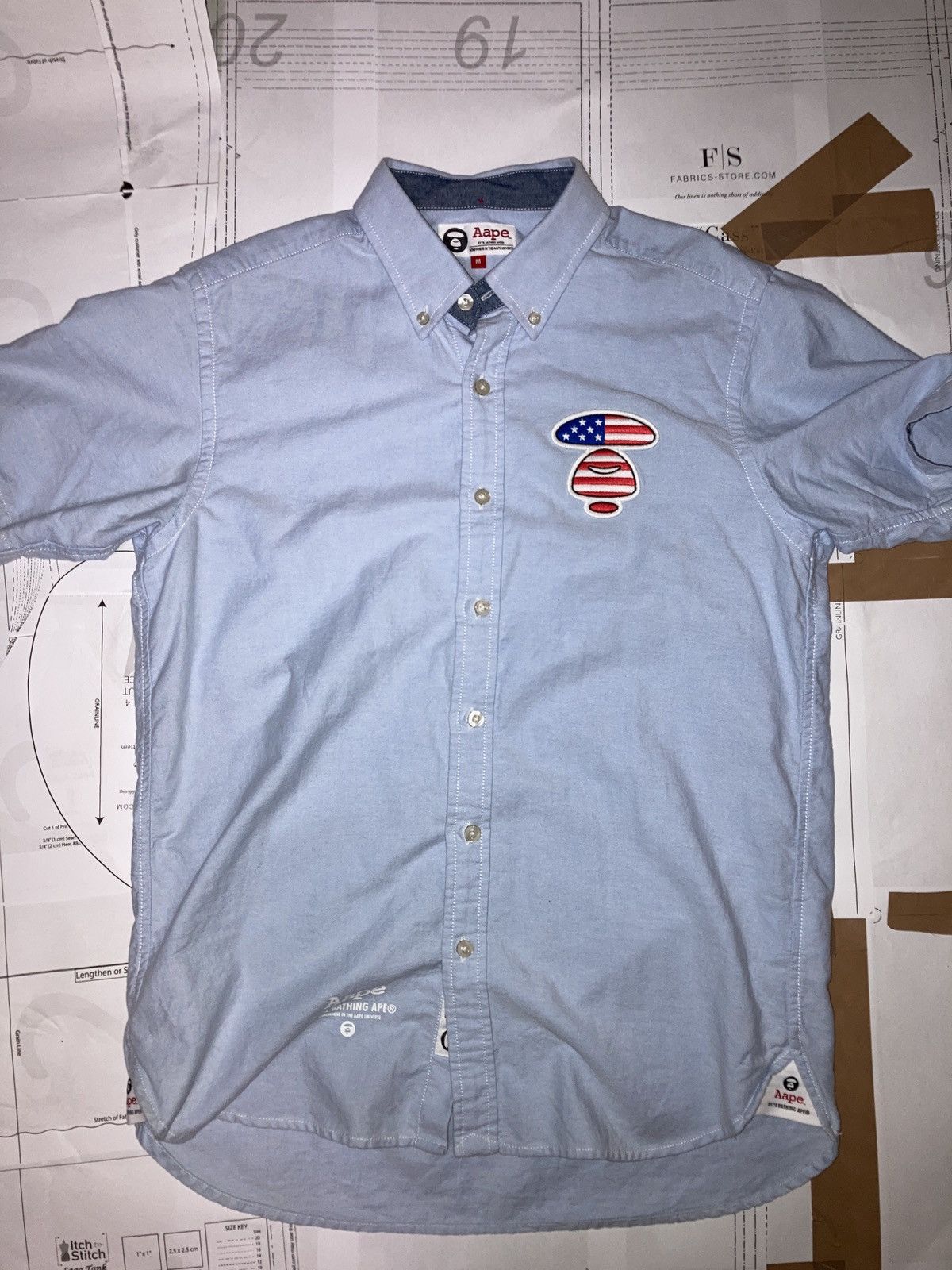 Aape Applique Oxford BD S/S Shirt