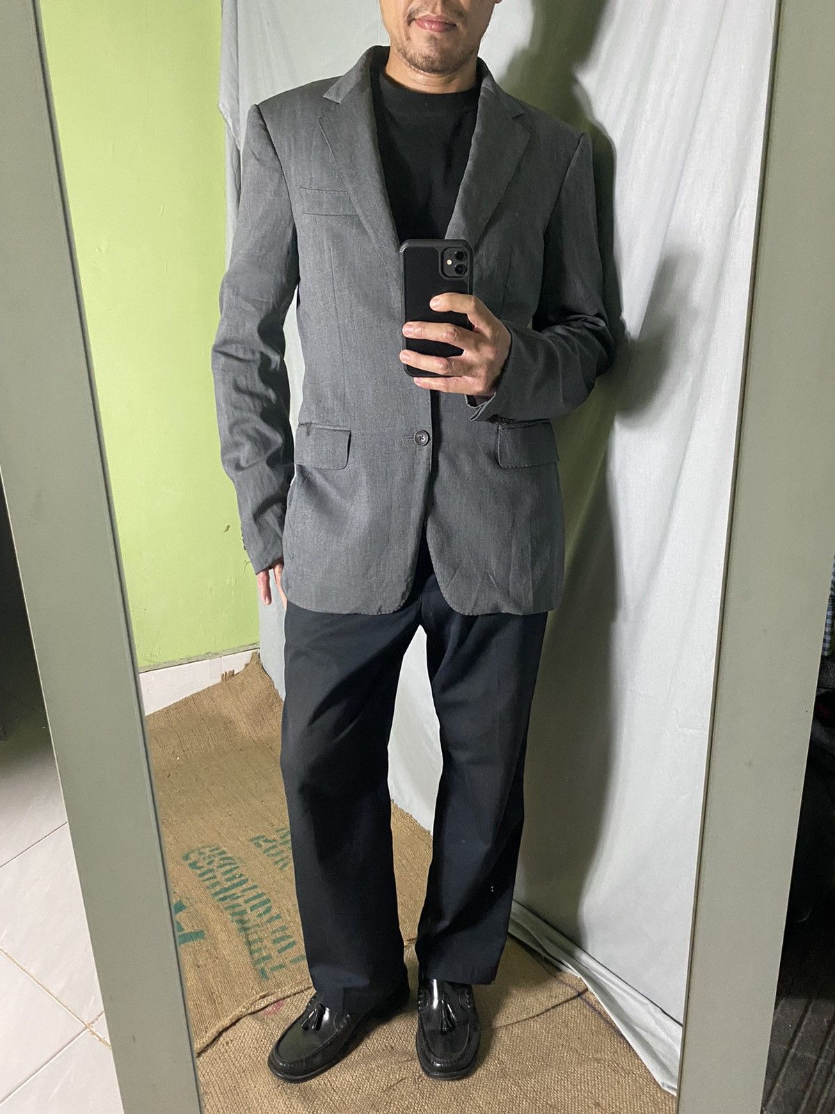 Designer × Loro Piana Loro Piana x Time Post Modern Blazer Simple Jacket Grey Size 48R - 3 Thumbnail