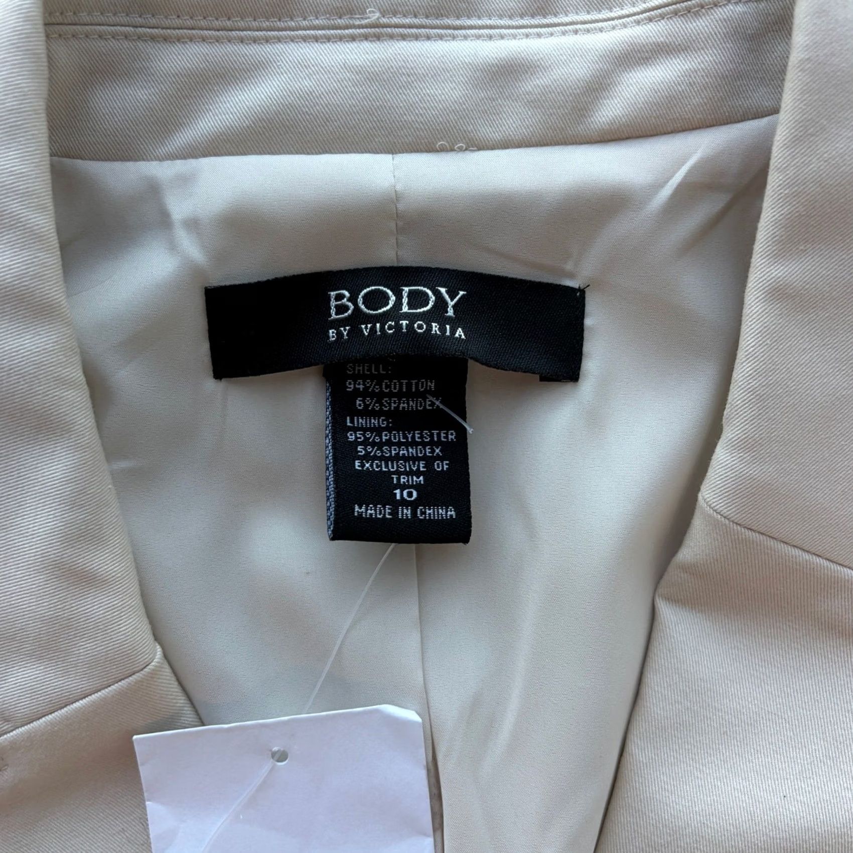 Vintage VINTAGE Body By Victoria Beige Indie Sleaze Women's Blazer 10/L NWT Blazer Women 10/L Mens? Size L / US 10 / IT 46 - 3 Thumbnail