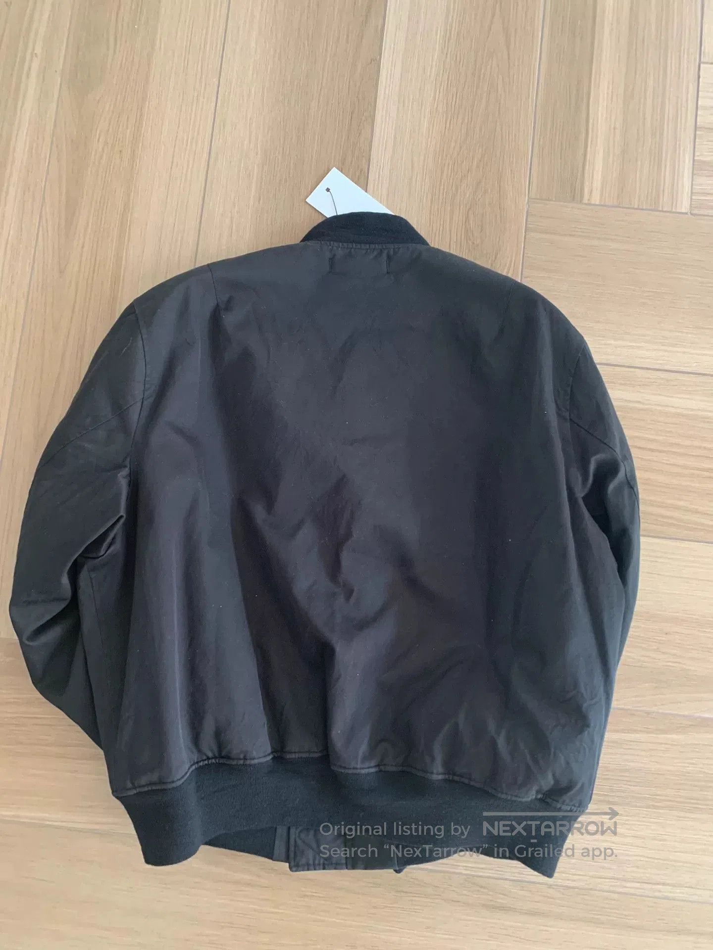 A.PRESSE vintage silk flight jacket in black. Size US XXL / EU 58 / 5 - 2 Thumbnail
