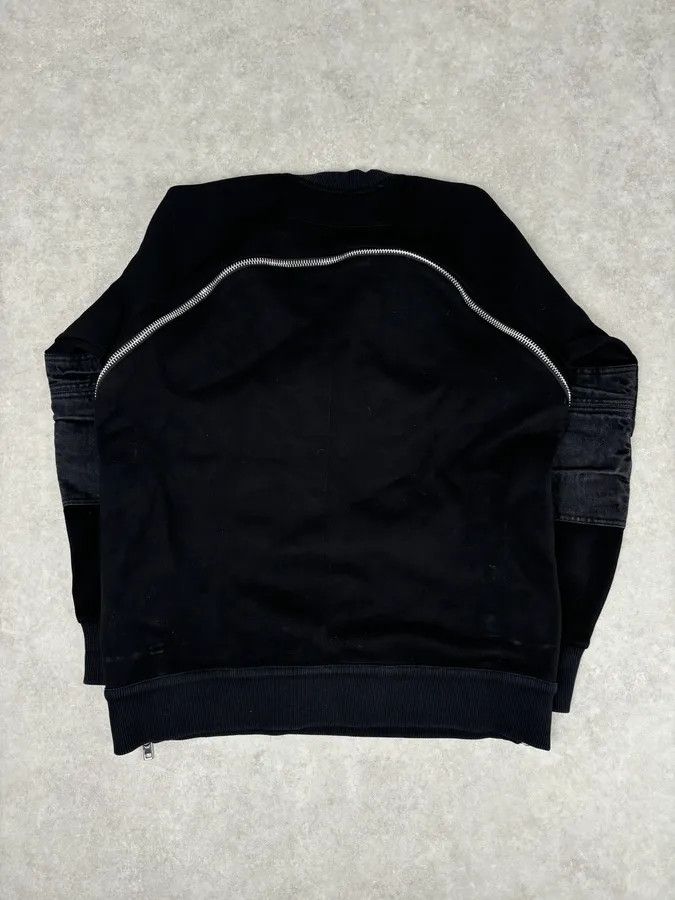 Givenchy AW2016 Givenchy Black Back-Zip Denim Sweater by Riccardo Tisci Size US M / EU 48-50 / 2 - 5 Thumbnail