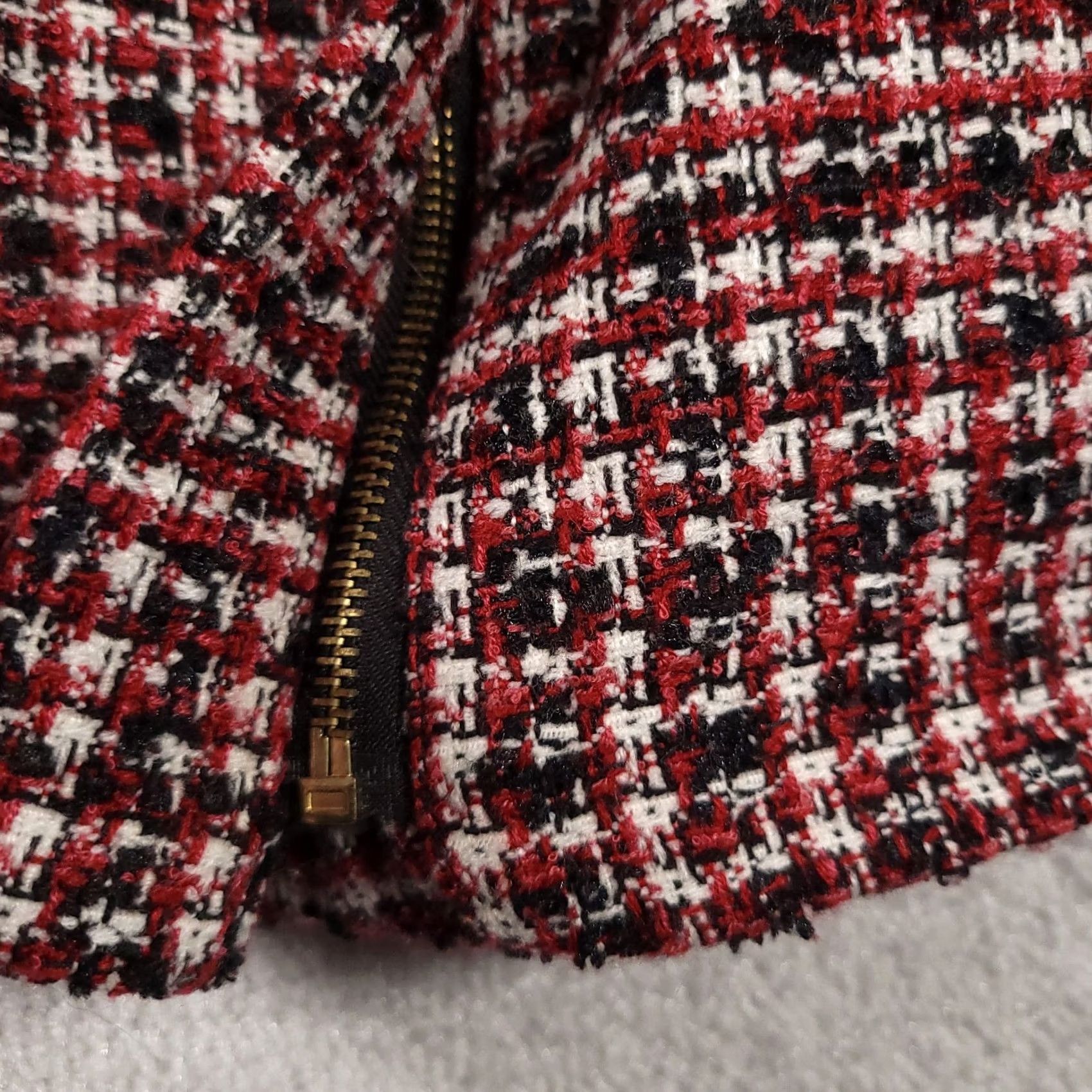 Talbots Talbots Blazer Tweed Jacket Women's 12P Petite Full Zip Lined Coat Business Red Size XL / US 12-14 / IT 48-50 - 6 Thumbnail