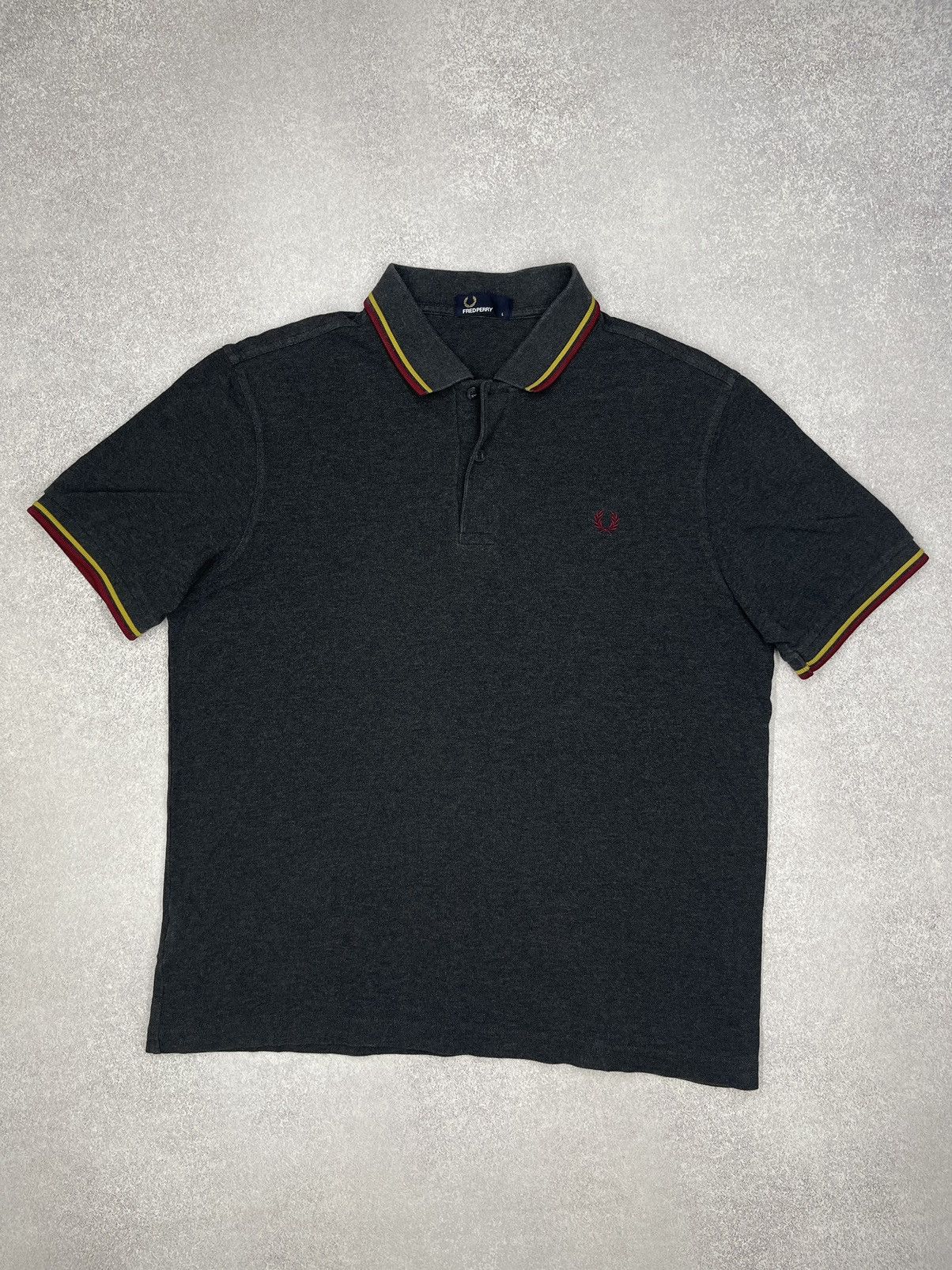 Fred Perry Mens Fred Perry Polo Grey Y2K Size L Size US L / EU 52-54 / 3 - 2 Thumbnail