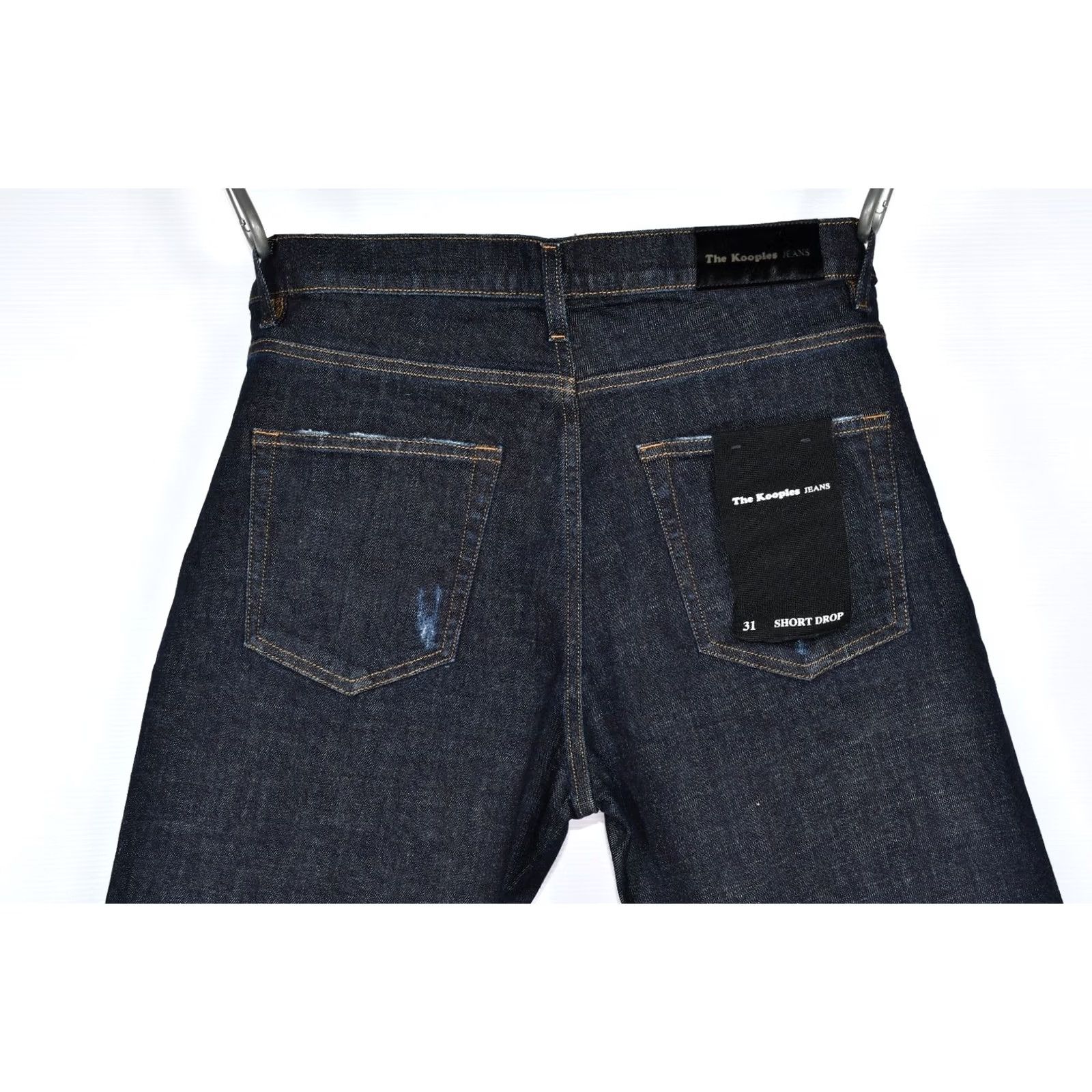 The Kooples The Kooples Moonlight Men's Short Drop Cropped Jeans W31 Blue Denim 5-Pocket 96%Cotton 4%Elastane Cropped 90s Style Mens Size US 31 - 7 Thumbnail