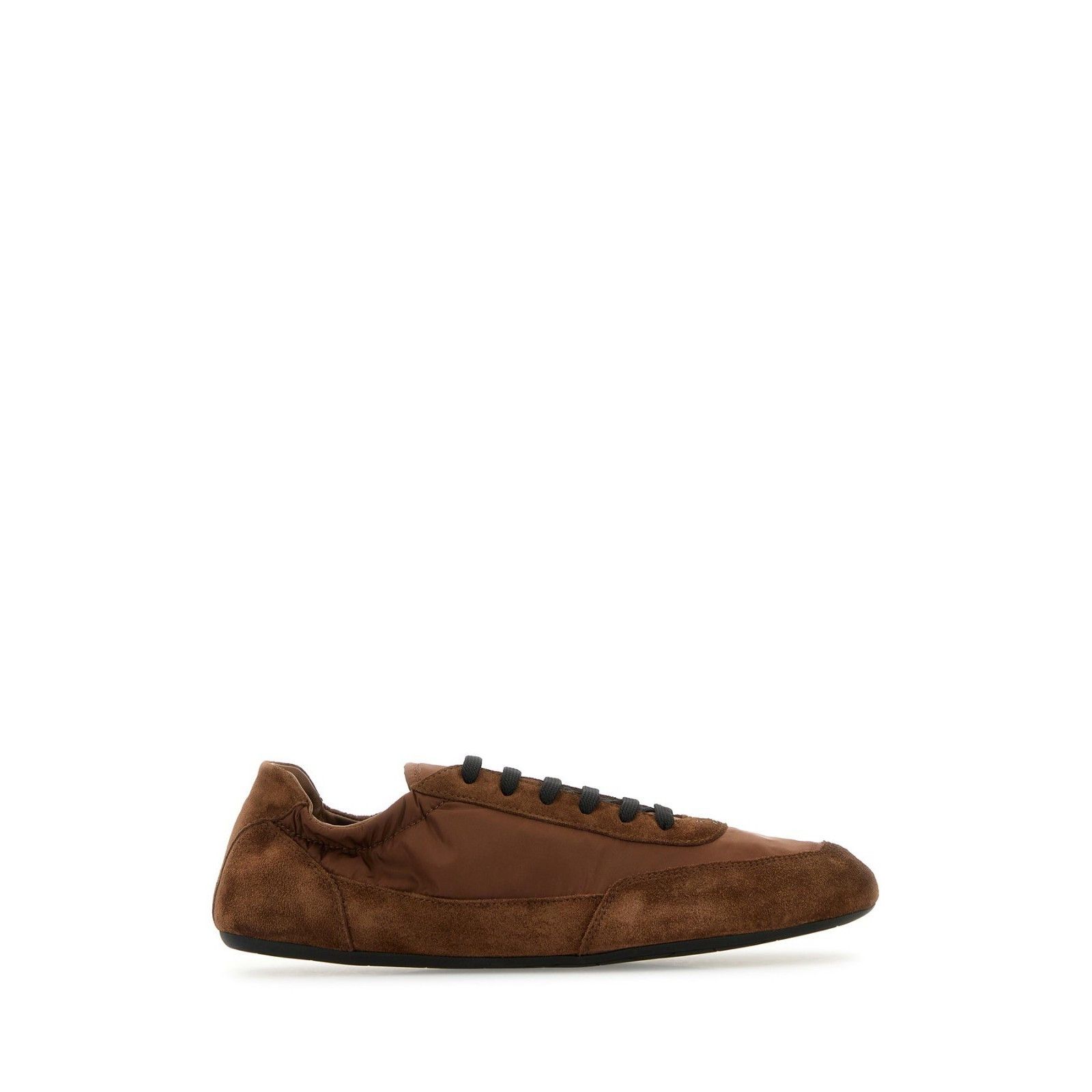 PRADA Collapse Brown Re Nylon Suede Sneakers New & Authentic