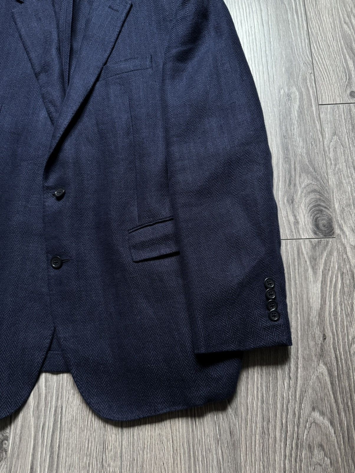 Polo Ralph Lauren Polo Ralph Lauren Herringbone Cotton Blazer 46R Size 46R - 3 Thumbnail