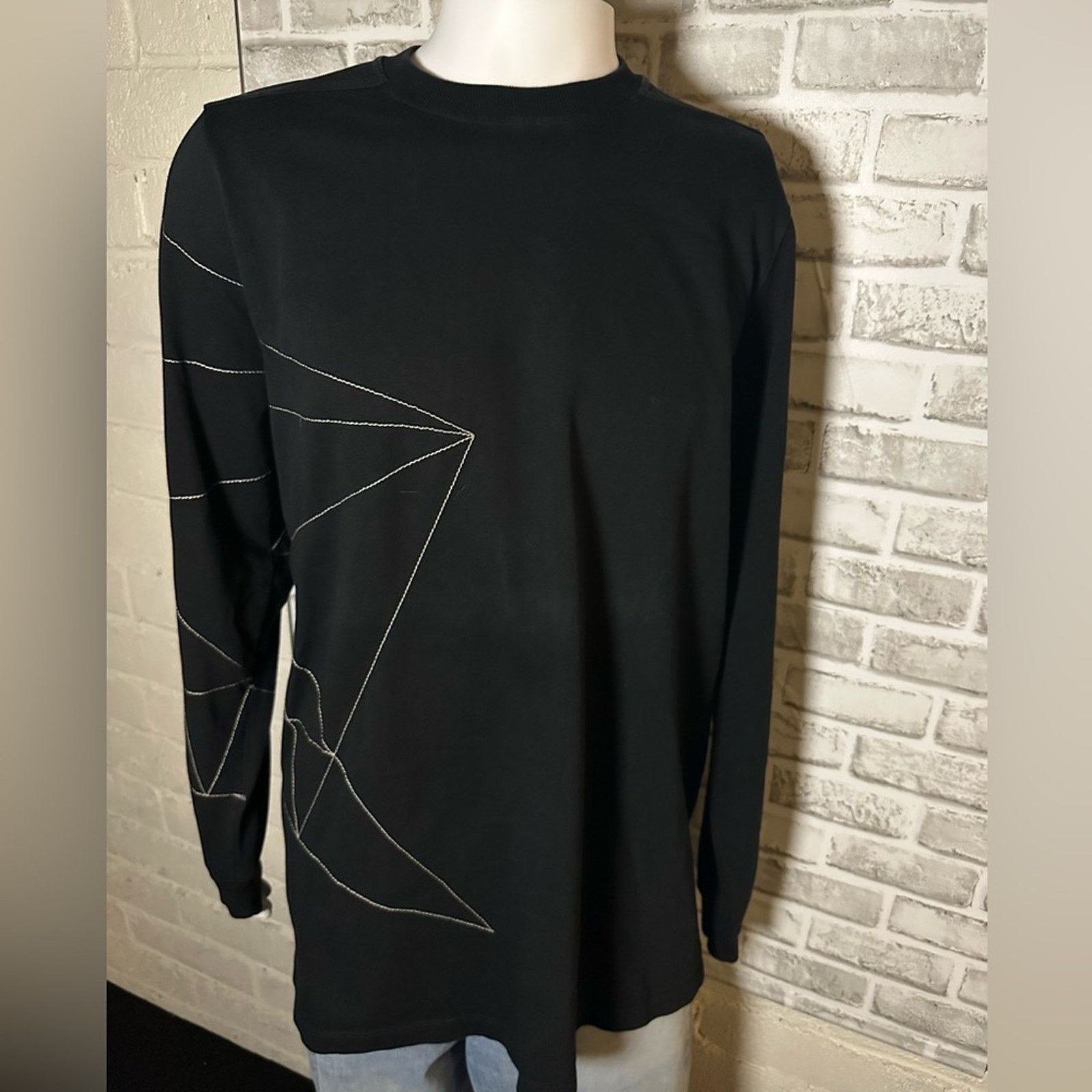 Rick Owens rare Babel SS19 Embroidered Sweatshirt size L Black Cotton Size US L / EU 52-54 / 3 - 11 Thumbnail