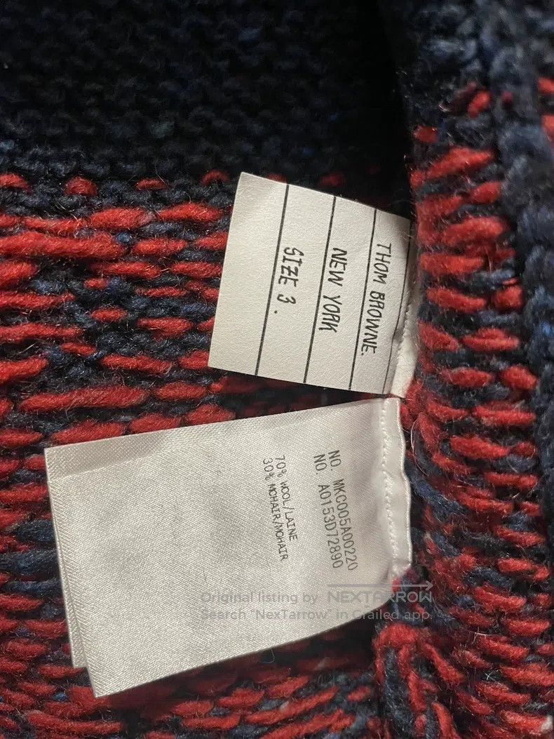 Thom Browne Thom Browne Coarse Floral Pattern Squirrel Rabbit Sweater, Size US L / EU 52-54 / 3 - 4 Thumbnail