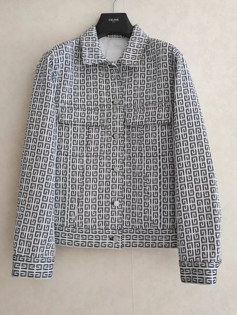 Givenchy Givenchy 4G Logo White Denim Jacket-2507 Size US S / EU 44-46 / 1 - 7 Thumbnail