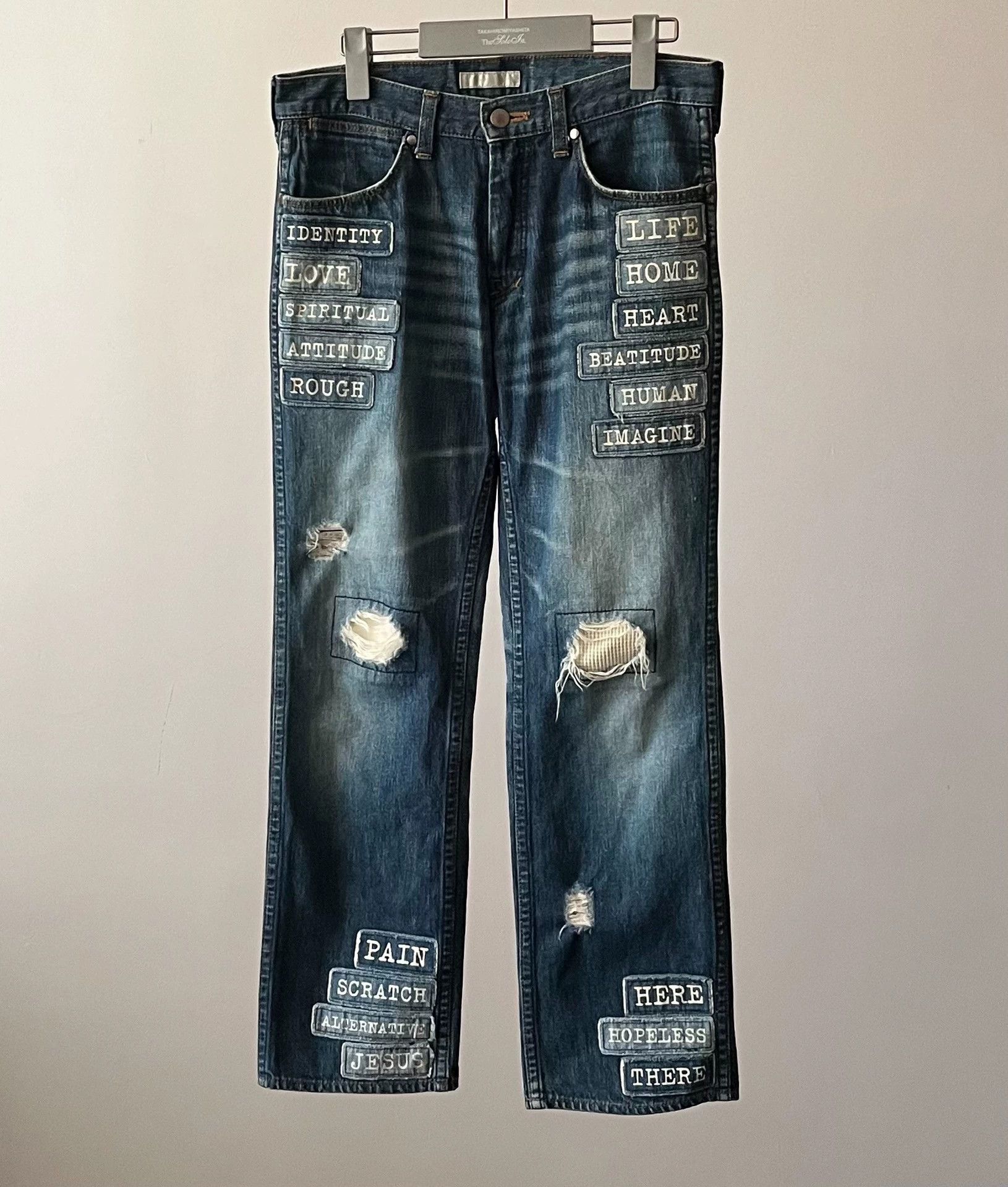 Number (N)ine Number (N)ine 02SS Logo Jeans Size US 26 / EU 42 - 1 Thumbnail