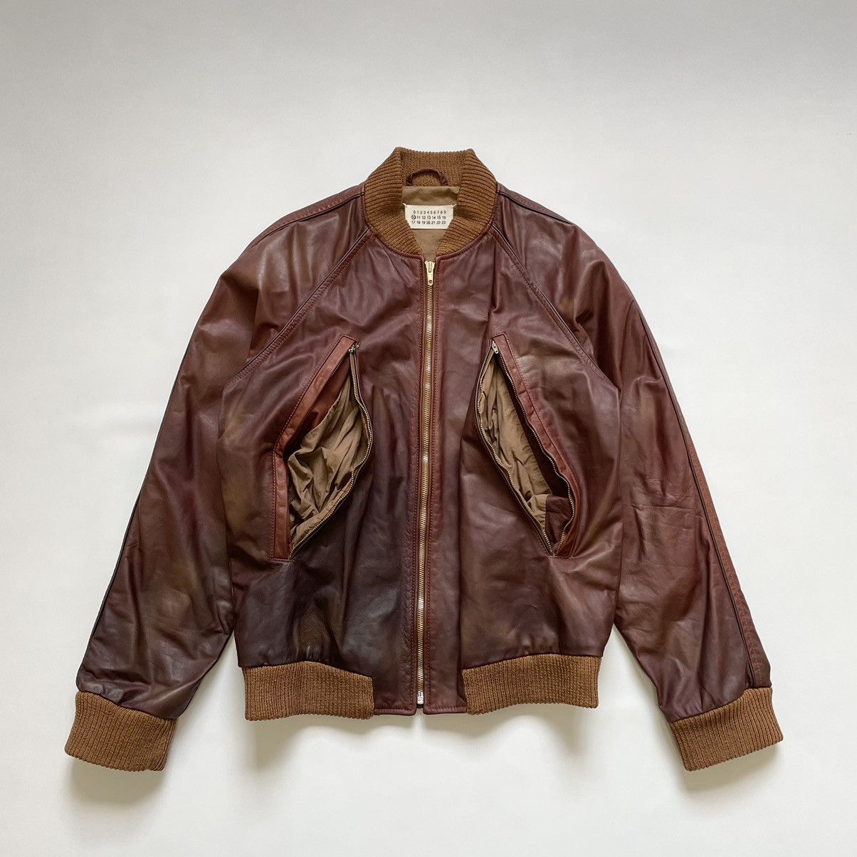 Maison Margiela S/S 04 ‘Five Zip’ Leather Bomber Jacket Size US M / EU 48-50 / 2 - 2 Thumbnail